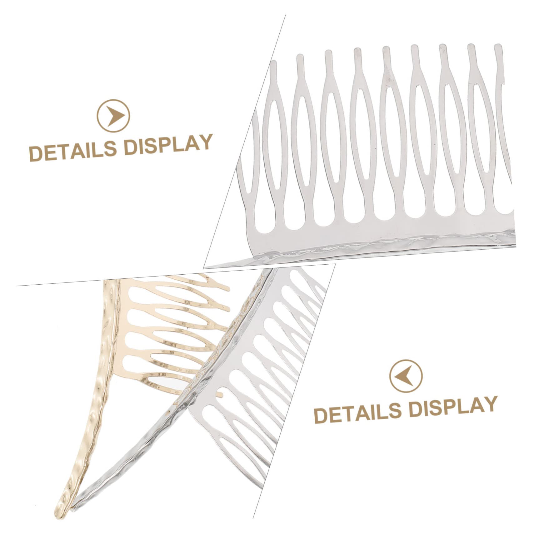 Minkissy Slide Hair Clips for Women - 2 Pack Elegant Hair Side Combs with 10 Sturdy Teeth for Daily Use, Weddings & Special Occasions | Perfect for Updos, Half-Up Styles & Formal Events