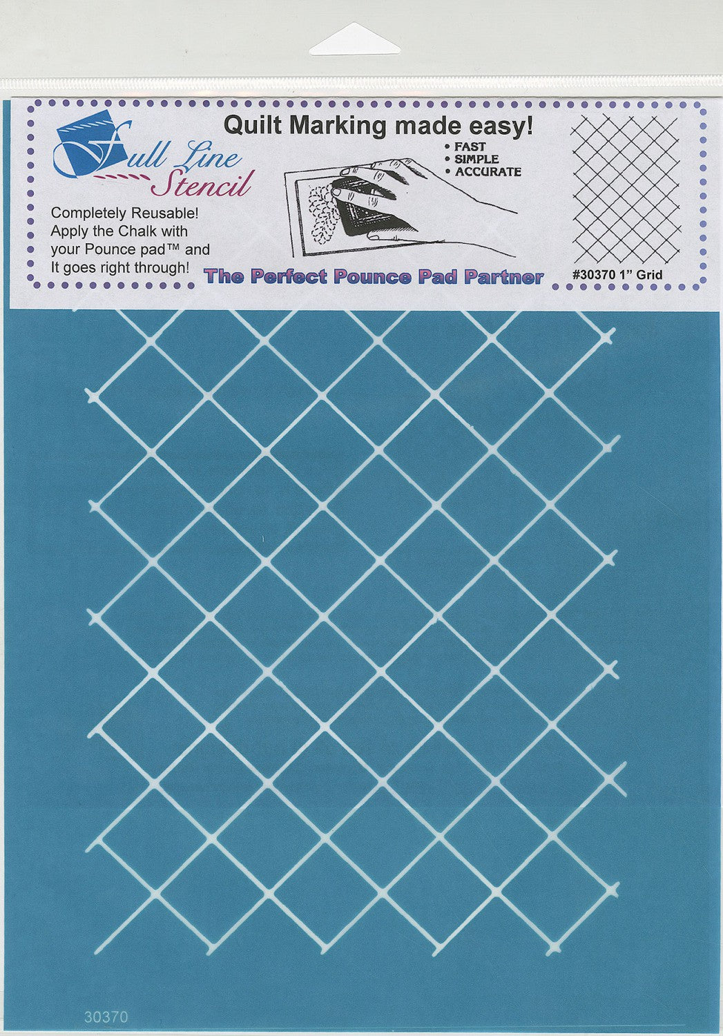 Full Line Stencil with 1 Grid - Perfect for DIY Crafts, Scrapbooking & Home Decor Projects