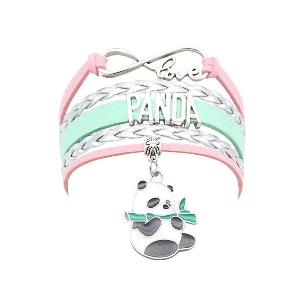 Handmade Woven Panda Bracelet - Infinity Love Cute Panda Charm Jewelry Gift for Women & Girls | Perfect for Valentine's Day, Birthday & Friendship Gifts