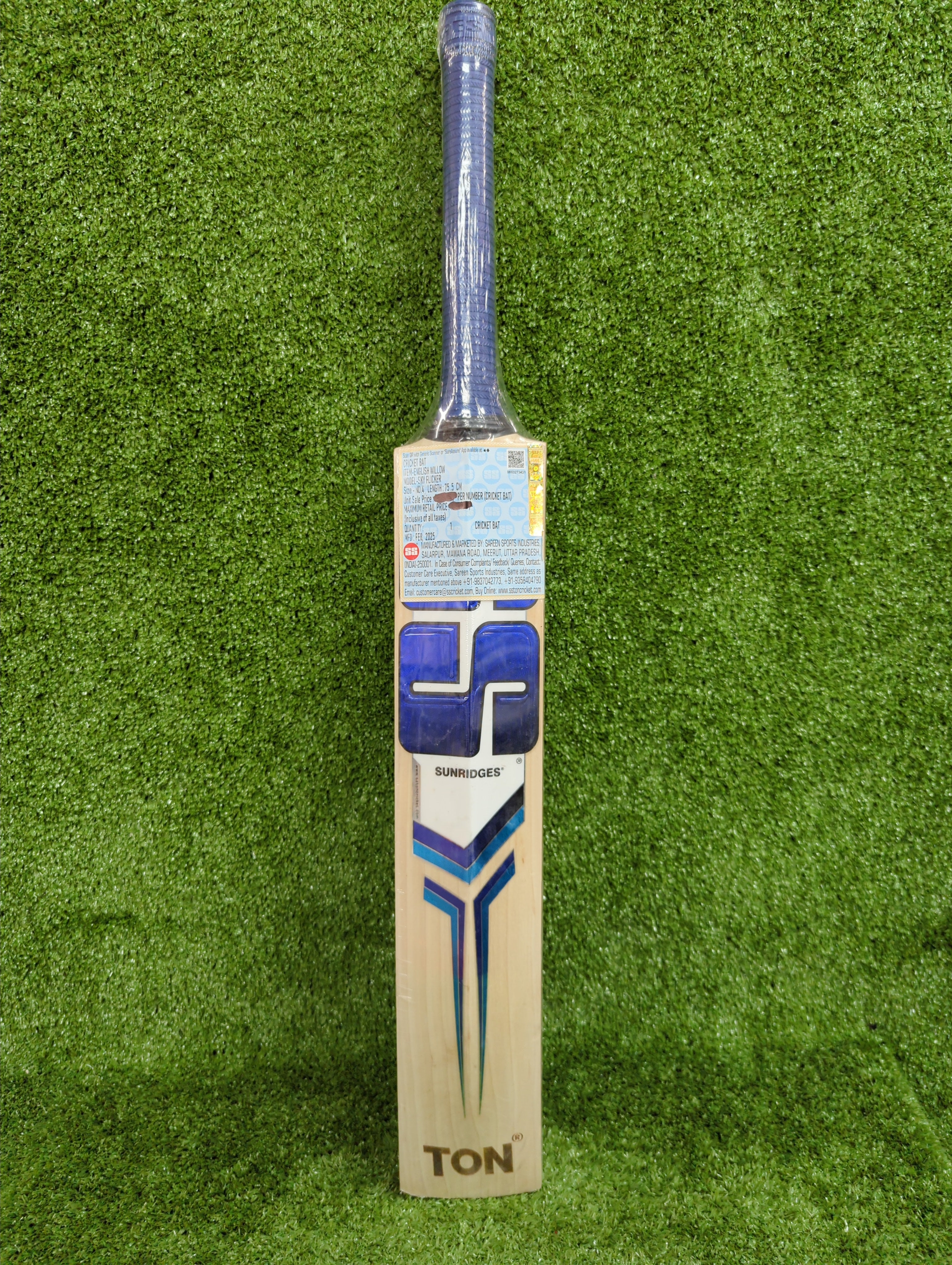 Premium SS Sky Flicker Junior/Youth Cricket Bat - English Willow - Perfect for Practice & Matches - Ideal Gift for Young Cricket Enthusiasts