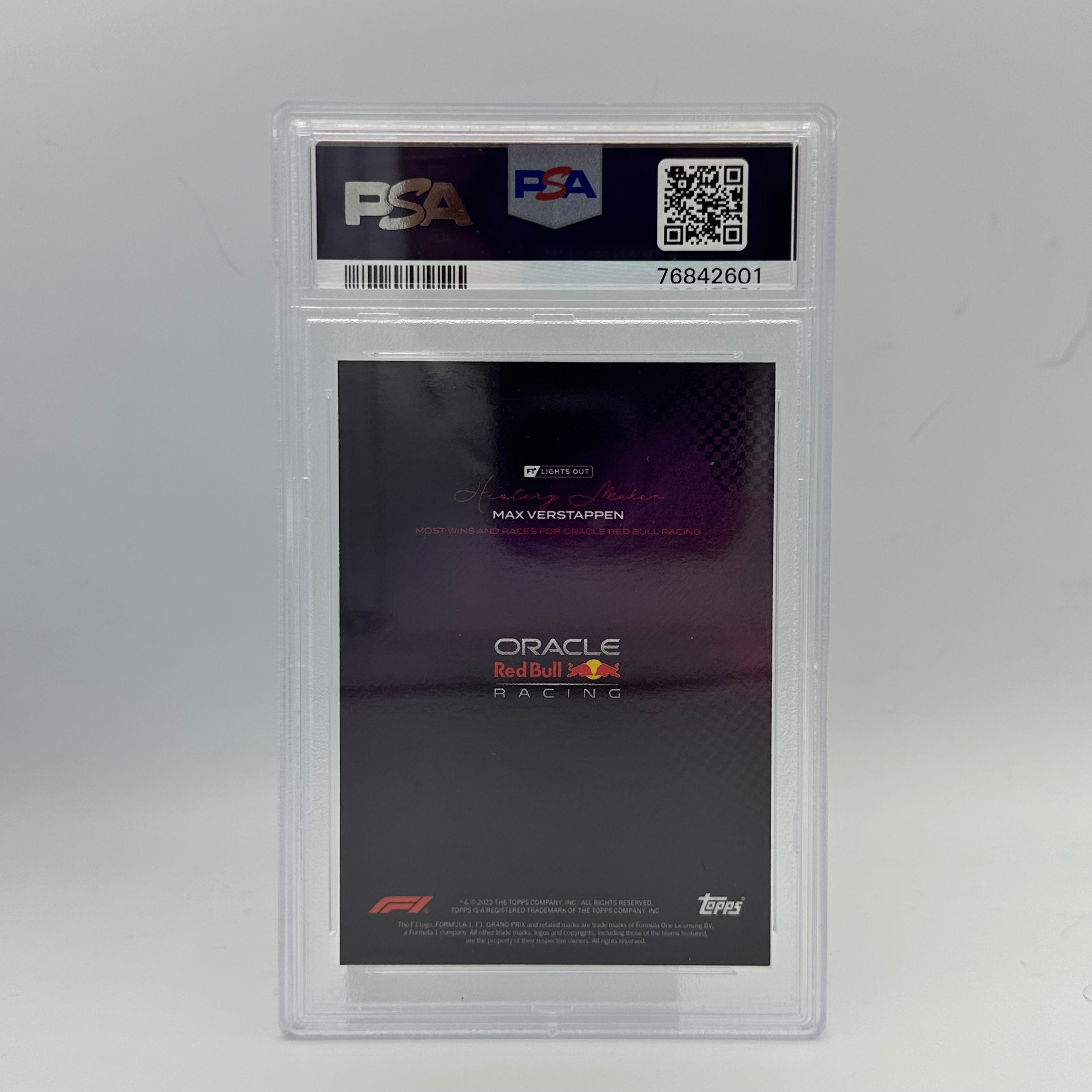 PSA 9 Graded 005/150 Max Verstappen History Maker Trading Card - Most Wins & Races Record - Pink Limited Edition | F1 Collectible, Sports Memorabilia for Racing Fans & Card Collectors