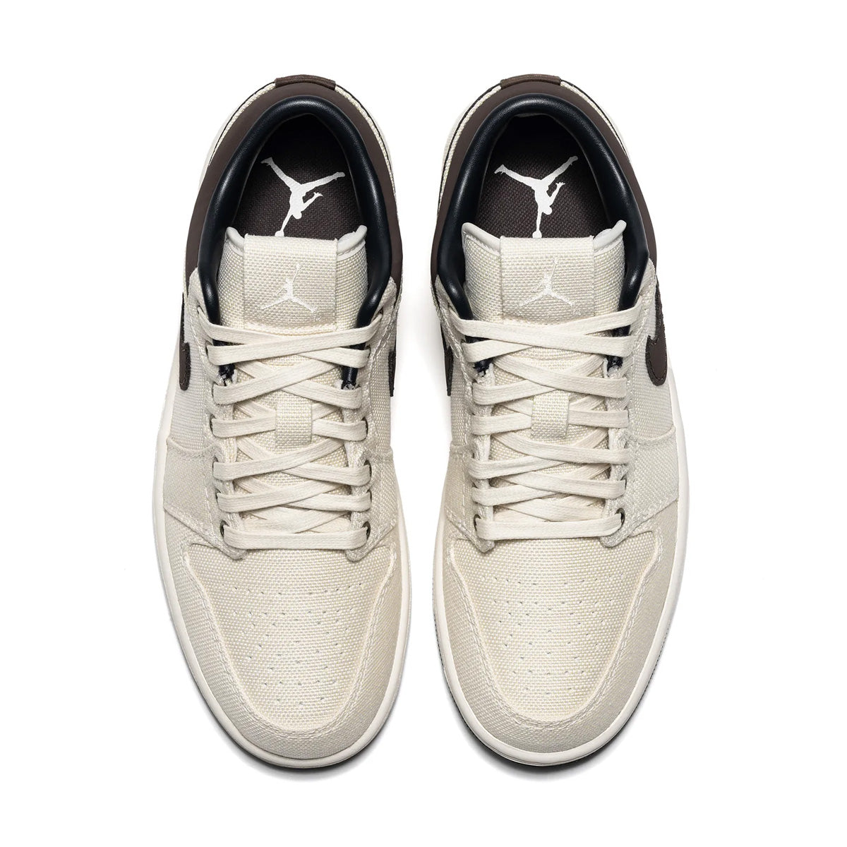 Air Jordan 1 Low Premium Sneakers - Pale Ivory & Baroque Brown Colorway | Men's Basketball Shoes for Casual Wear & Street Style