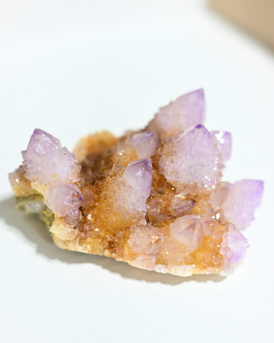 Natural Amethyst Spirit Cactus Quartz Crystal - Healing Stone for Meditation, Energy Cleansing & Home Decor | Spiritual Gift for Reiki, Yoga & Chakra Balancing