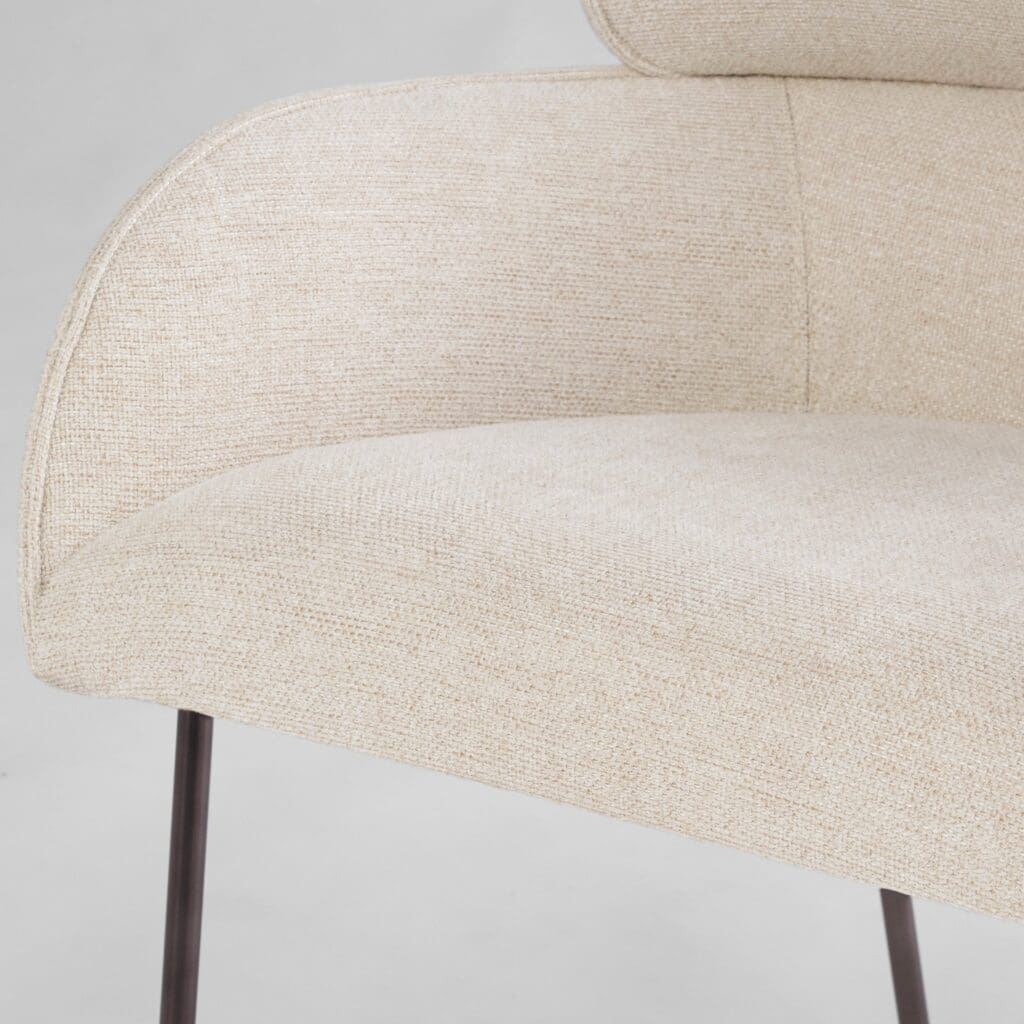 Cyan Design 11732 Julian Dining Chair - Onyx & Off White Upholstered Side Chair for Kitchen, Dining Room & Office - Elegant & Comfortable Seating Solution