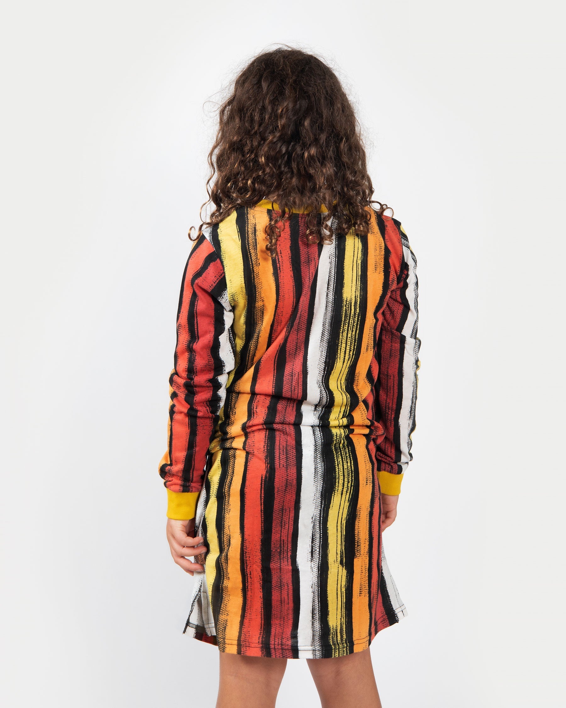 Dark Painted Stripe Long Sleeve Nightie - Soft Sleepwear for Women, Cozy Loungewear for Relaxing at Home