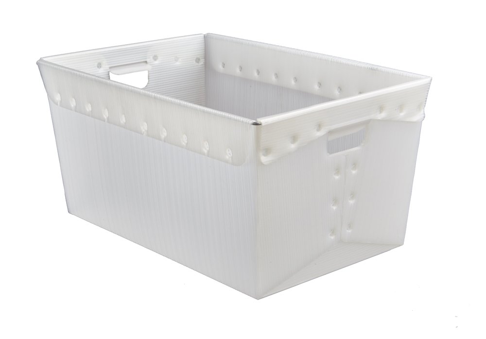 Heavy-Duty White Plastic Storage Bins - 3-Pack Stackable Organizing Containers for Home & Office - 80 lbs Capacity - 23