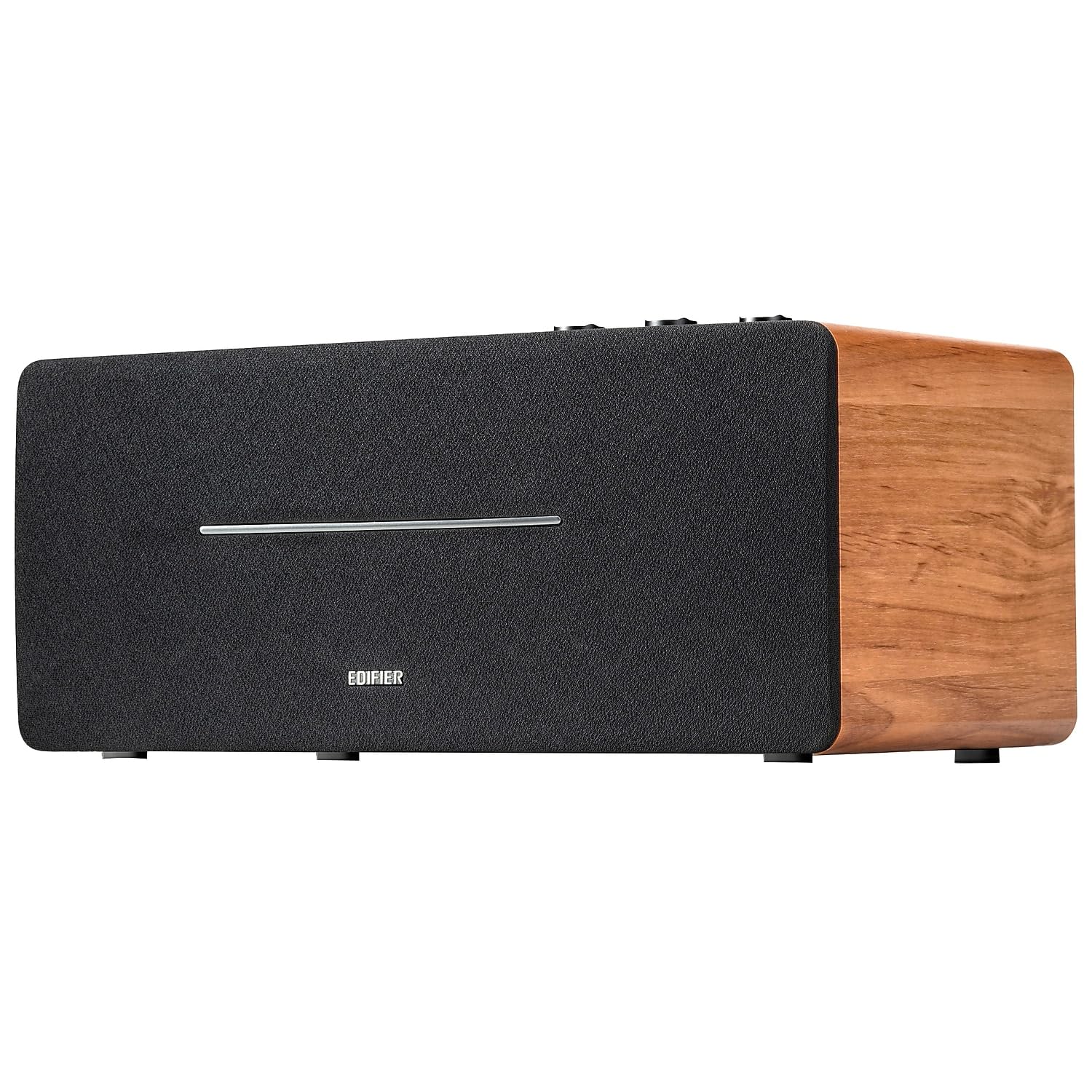 Edifier D12 Bluetooth 5.0 Computer Speakers - 70W RMS Wireless Stereo Desktop Speakers with Subwoofer Line Out, RCA & Aux Input for PC, Laptop, Monitor - Wooden Enclosure for Home Office & Gaming Setup