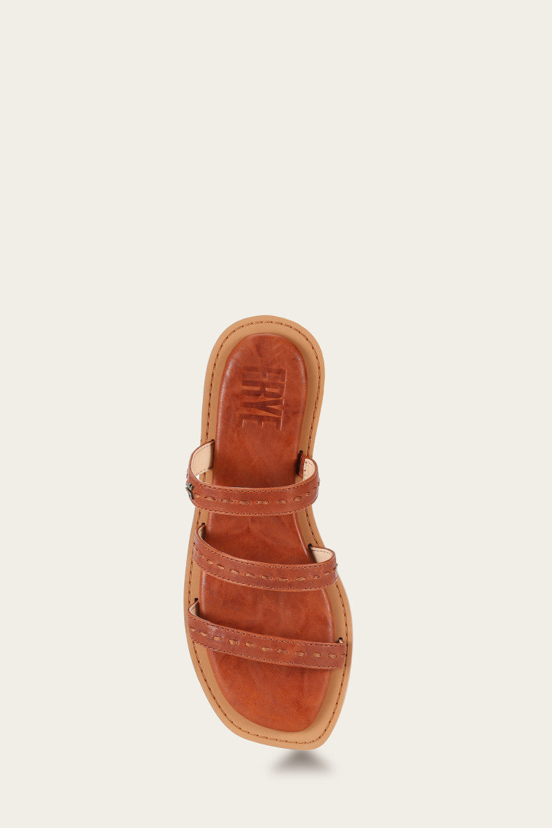 Faye Strappy Slide Sandals - Pre-Owned Women's Fashion Footwear for Casual Outings & Beach Vacations
