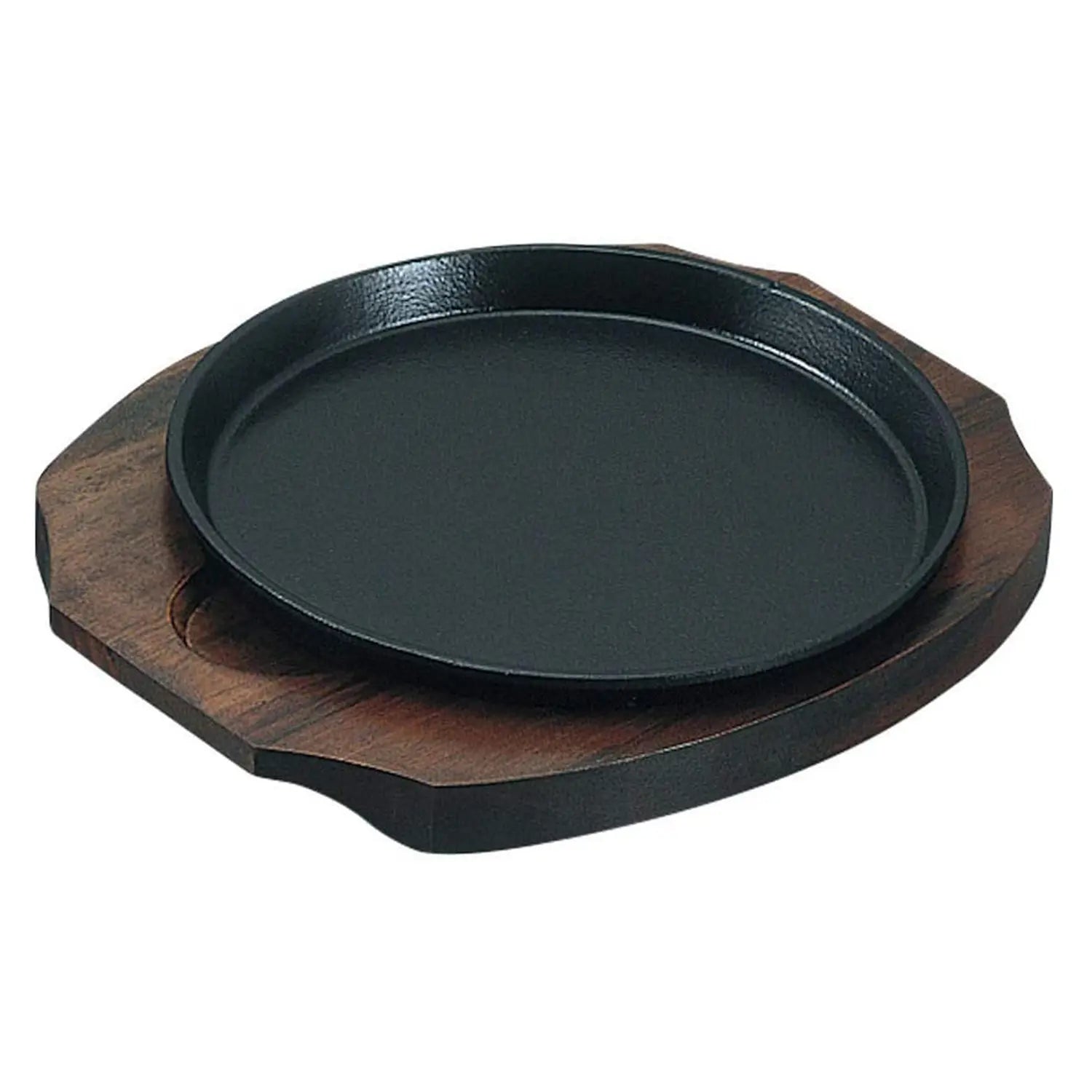 Asahi Premium Cast Iron Sizzler Platter - 12 Inch Round Grill Plate for Steak, Fajitas & Sizzling Dishes - Perfect for Restaurants, BBQs & Home Cooking
