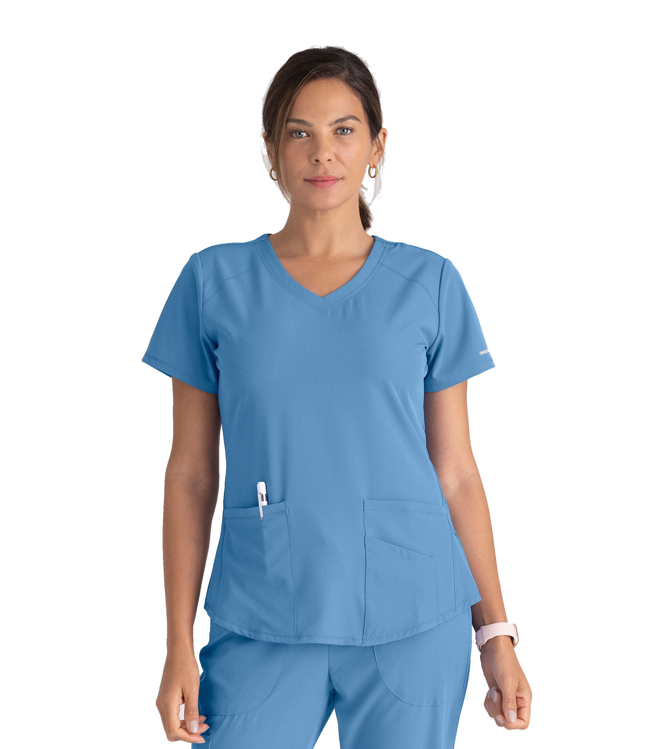 Women's Breathable V-Neck Scrub Top - Comfortable Medical Uniform for Nurses & Healthcare Workers - Perfect for Hospitals, Clinics & Long Shifts