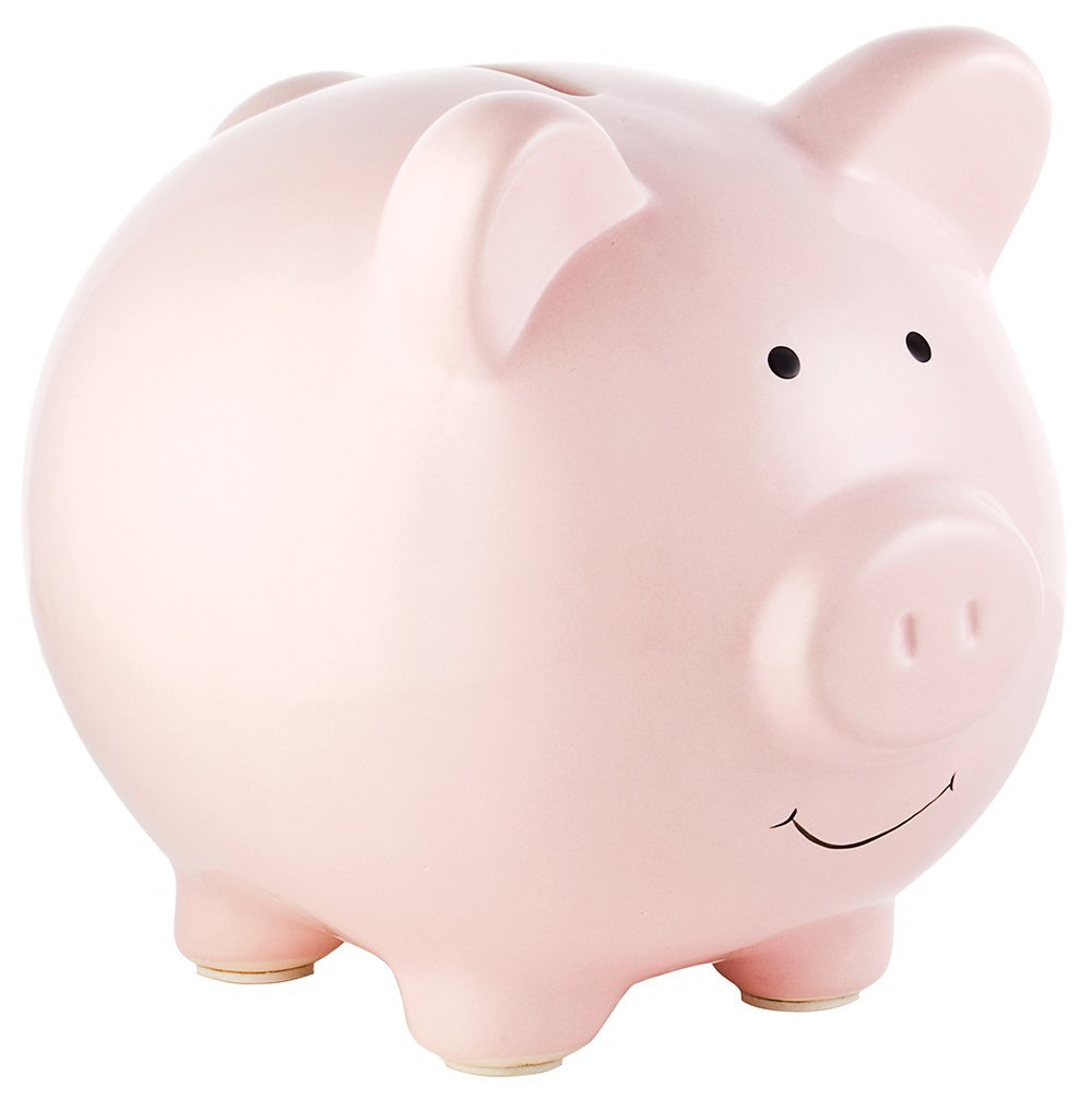 Ceramic Piggy Bank for Kids - Cute Money Saving Jar for Coins & Cash - Perfect for Birthday Gifts & Financial Education