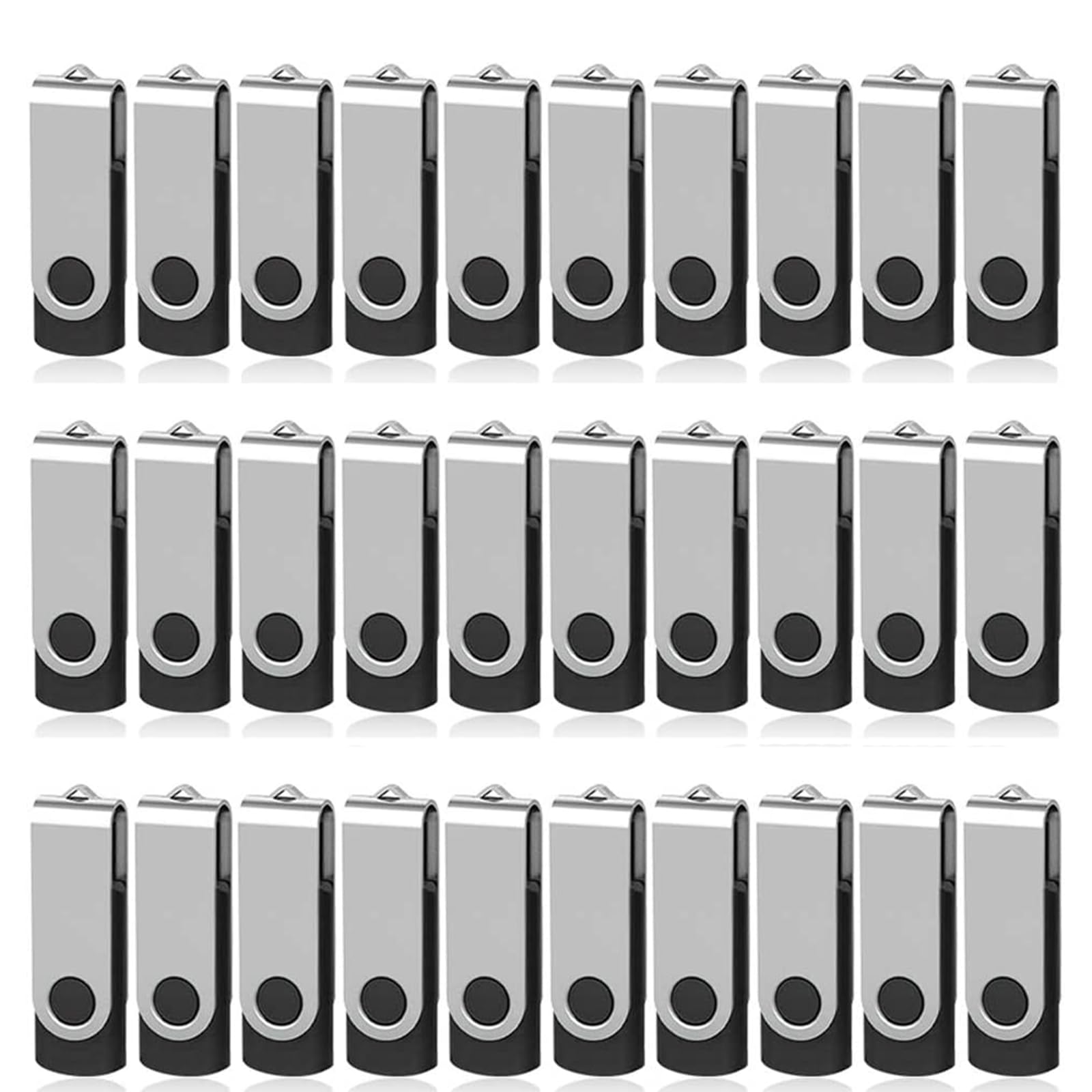AreTop 512MB USB 2.0 Flash Drives 100 Pack - Bulk Thumb Drives for Business, School & Events - High-Speed Pendrive Memory Sticks for Data Storage, File Sharing & Promotional Giveaways (Black, 100-Pack)