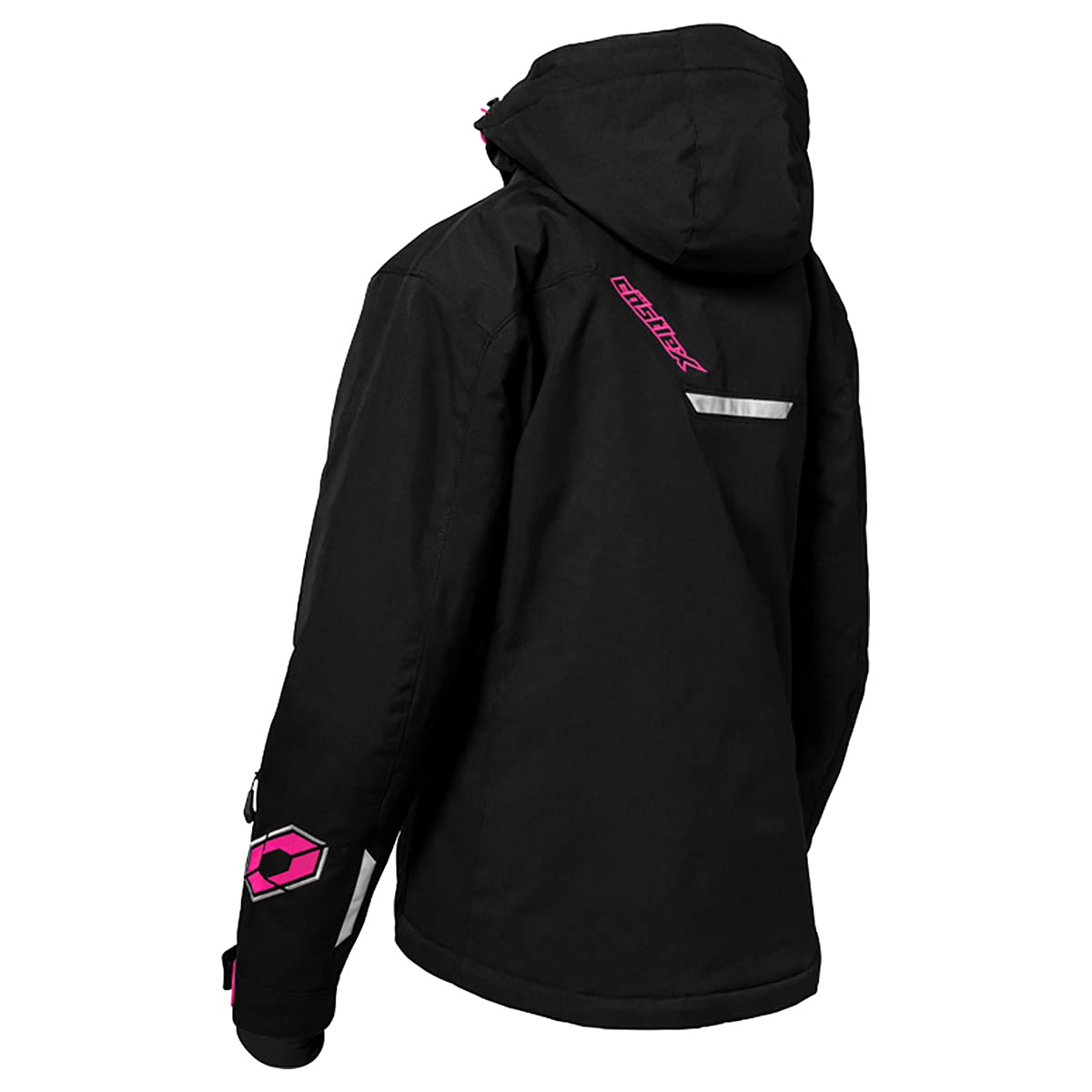 Castle X Women's Powder G3 Jacket - Waterproof Snowboard Jacket for Women, Insulated Winter Coat with Removable Hood (Black/Pink Glo, Medium) - Perfect for Skiing, Snowboarding & Cold Weather Outdoor Activities