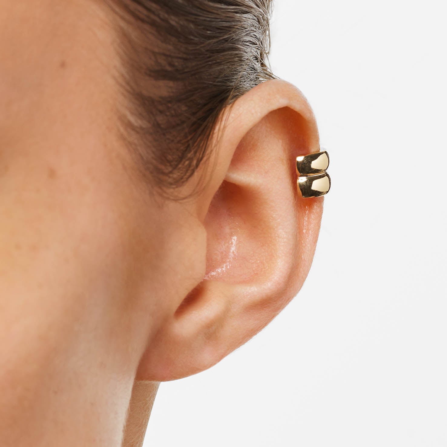 Gold Double Curve Ear Cuff - Non-Piercing Ear Cuff Jewelry for Women, Trendy Boho Accessory for Parties, Weddings & Everyday Wear