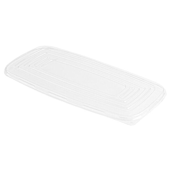 Clear and Gold Organic Rectangular Plastic Salad Bowl - 1 Count - Perfect for Healthy Meals, Parties, and Eco-Friendly Dining