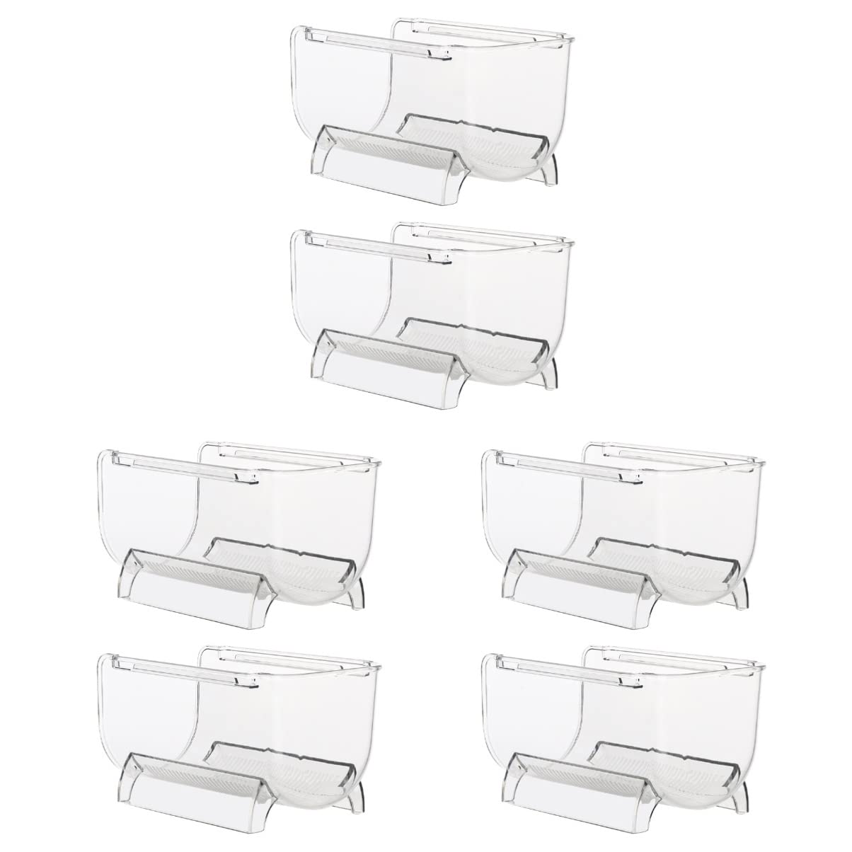 6-Piece Plastic Refrigerator Wine Rack - Space-Saving Fridge Organizer for Wine & Water Bottles - Perfect for Kitchen, Bar, and Party Storage