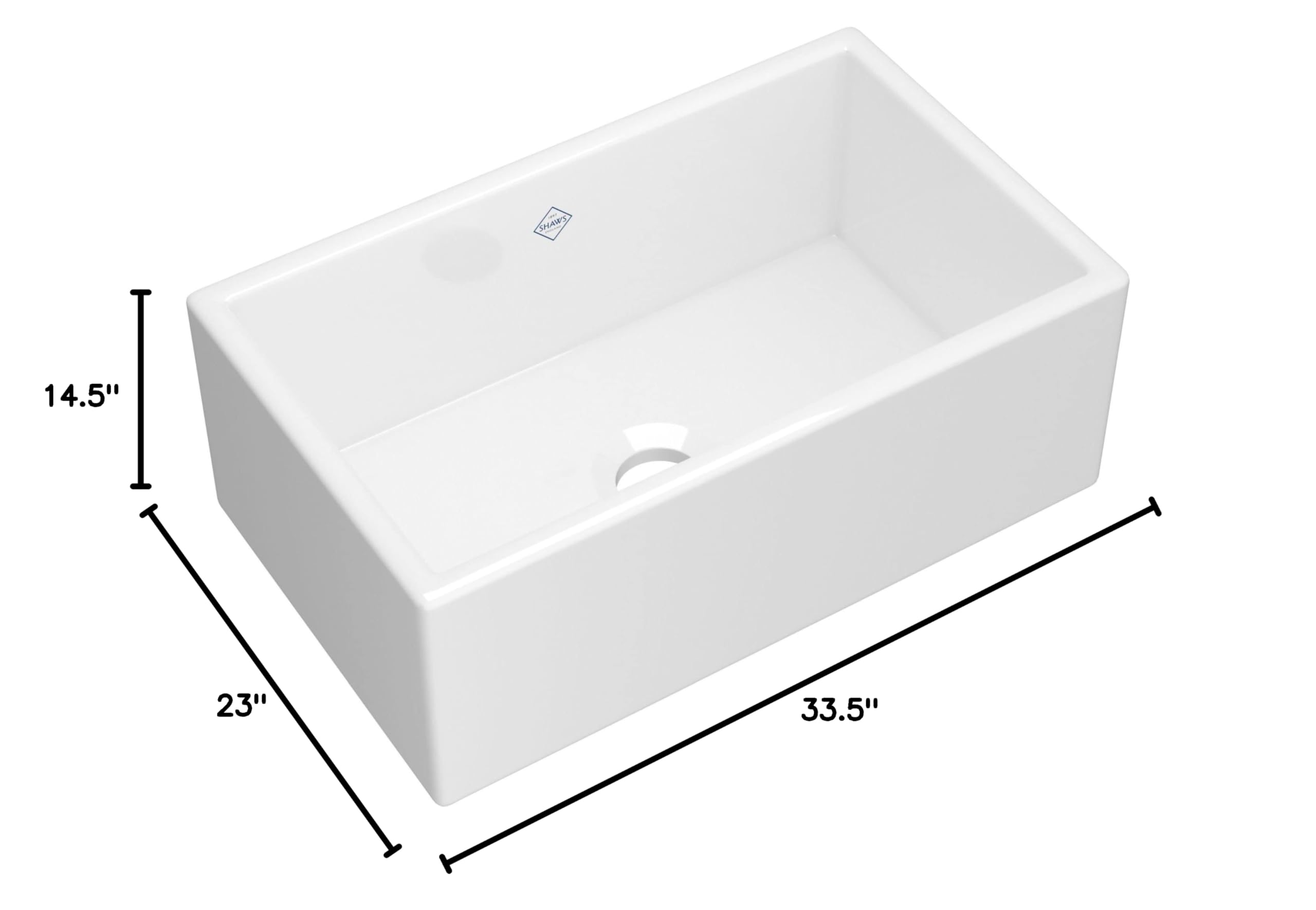 Rohl MS3018WH Fireclay Kitchen Sink in White - Durable Farmhouse Apron Front Sink for Modern & Traditional Kitchens