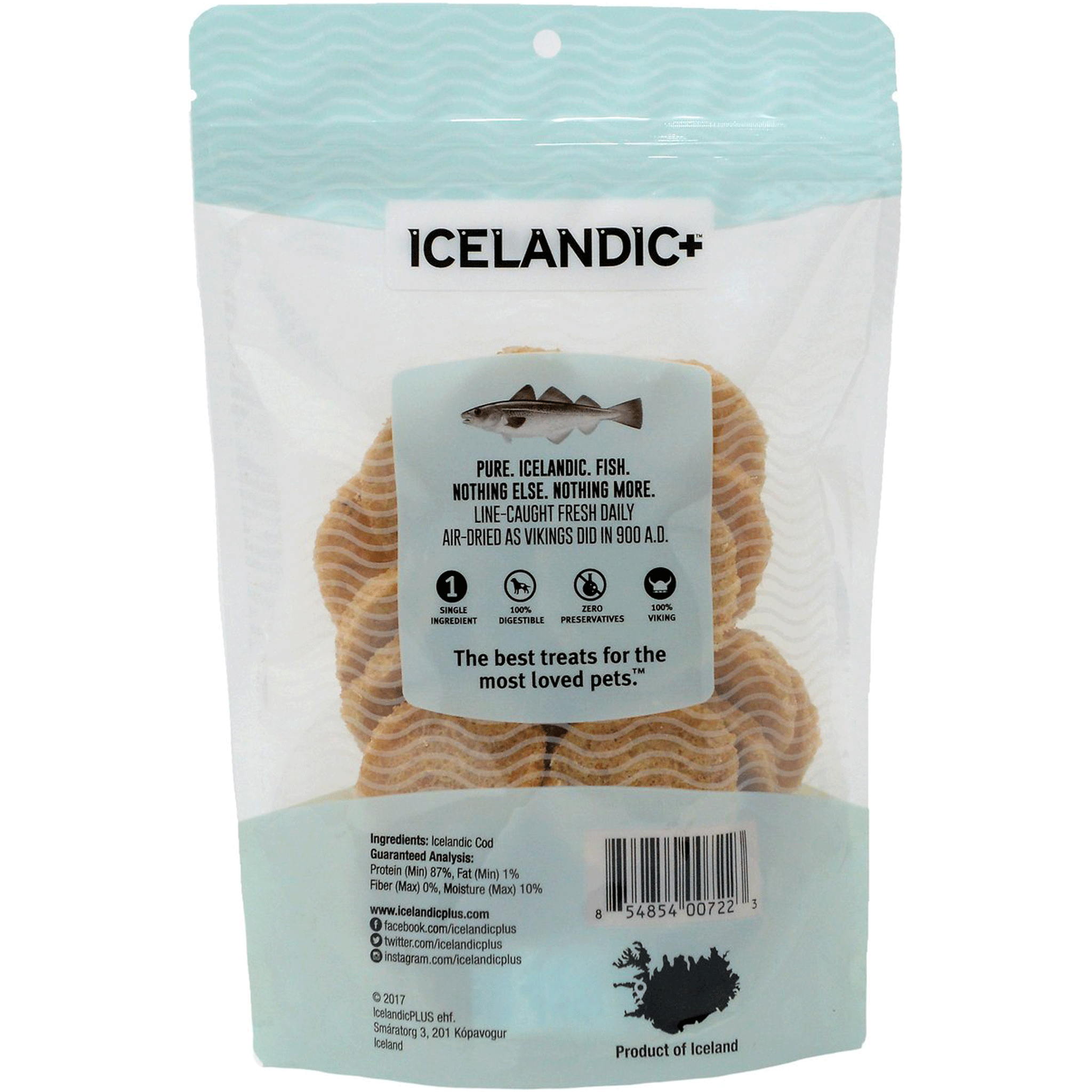 Premium Icelandic Cod Fish Chips - All-Natural Dog Treats for Training & Rewards - Healthy Snack for Small & Large Breeds - Perfect for Travel & Outdoor Adventures
