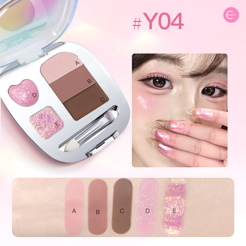 GELLA’S Dreamy Aegyo Sal Palette - Korean Under Eye Blush & Highlighter for Natural Makeup Look | Perfect for Daily Wear, Party & K-Beauty Enthusiasts