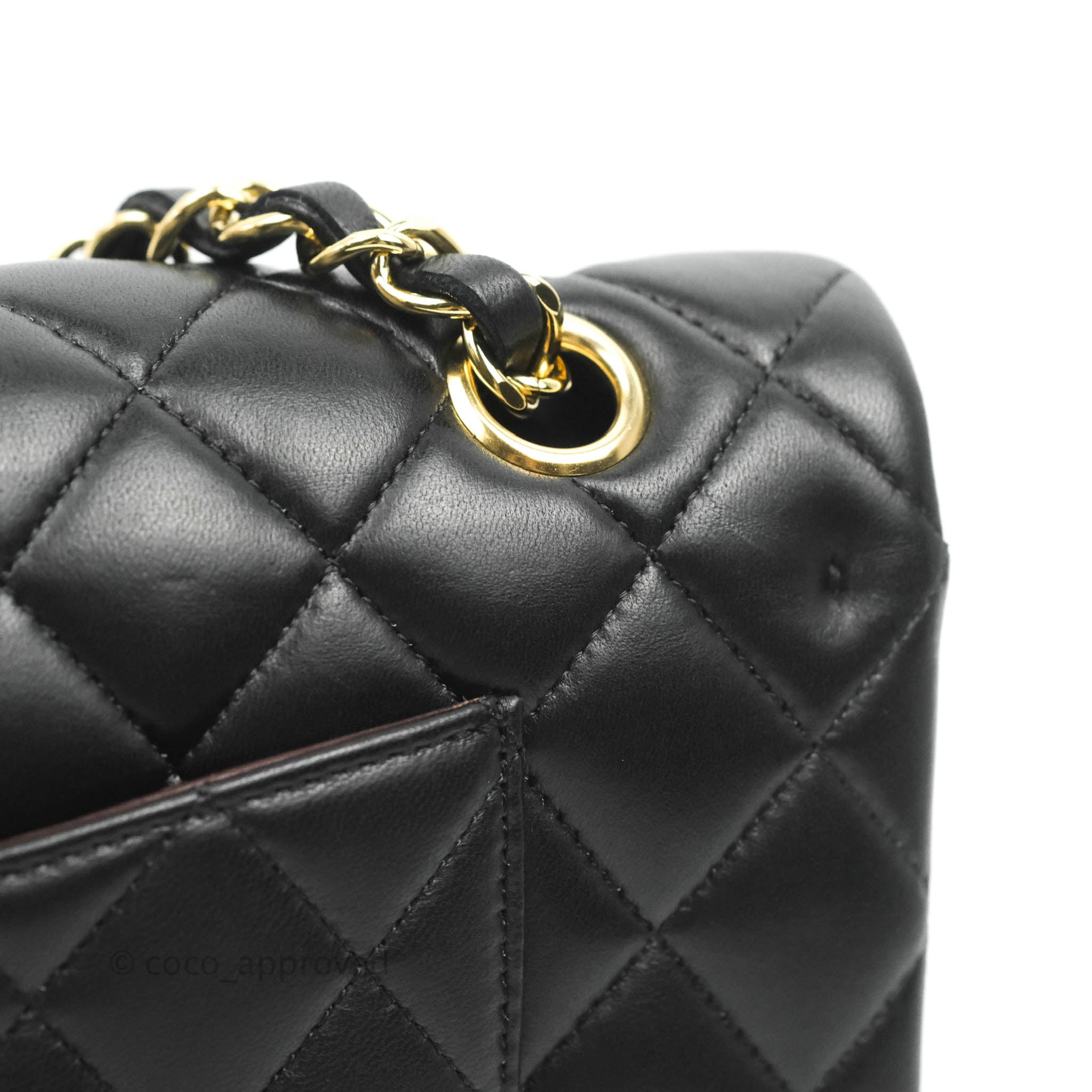 Chanel Classic Medium Double Flap Bag in Black Lambskin Leather with Gold Hardware - Luxury Handbag for Women, Perfect for Work, Evening Events & Special Occasions