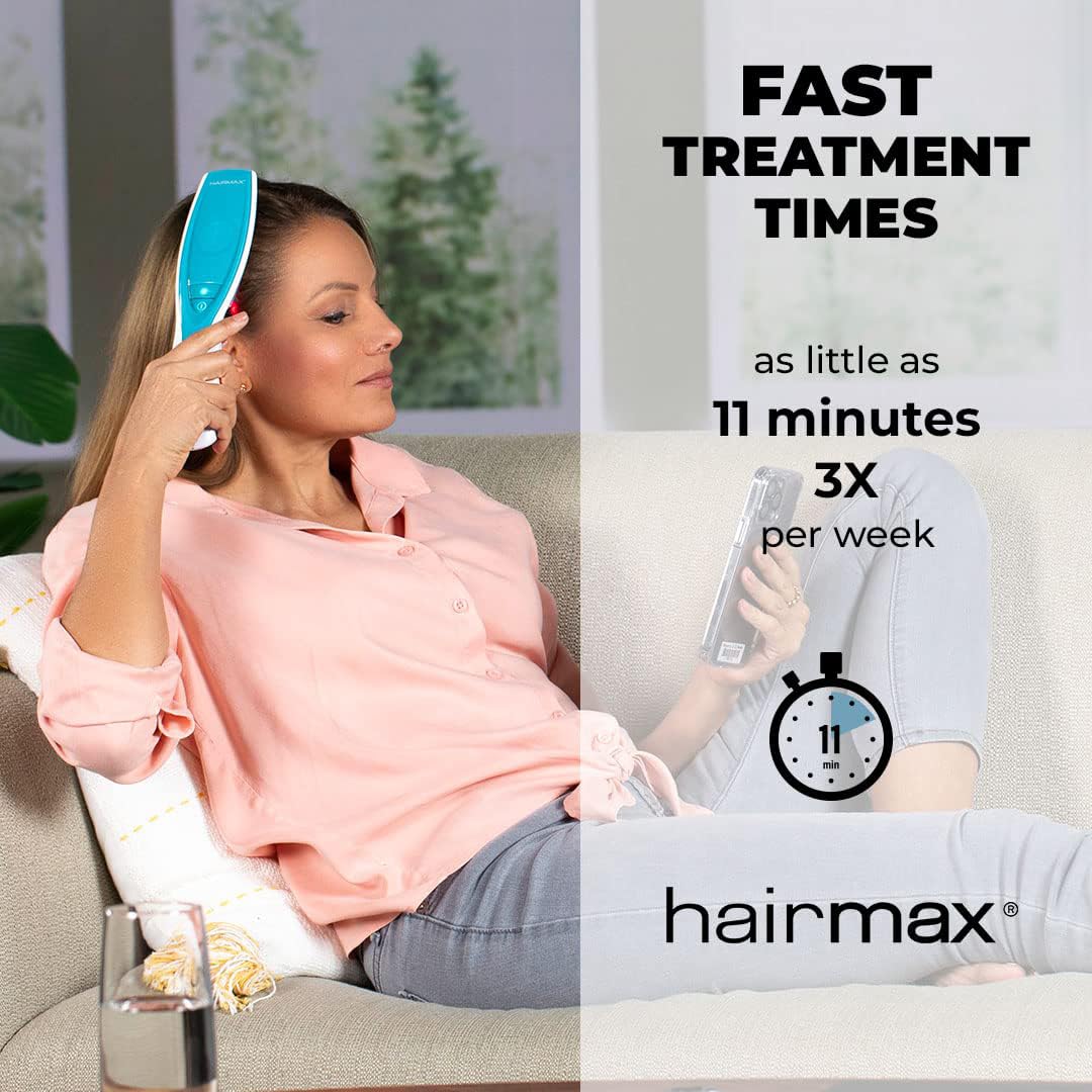 HairMax Ultima 9 Classic LaserComb - FDA Cleared Laser Hair Growth Device for Men & Women - Red Light Therapy Treatment for Thinning Hair & Hair Loss Prevention - Cordless Hair Regrowth Comb for Home Use - Perfect for Daily Hair Care Routine & Scalp Health Maintenance