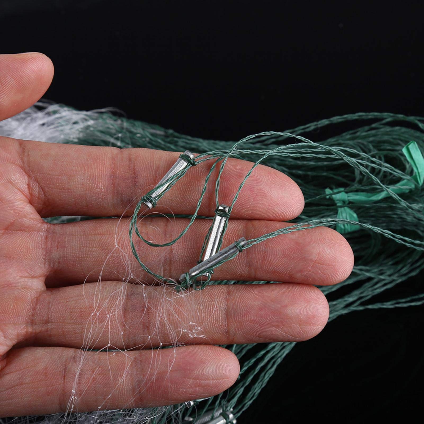 **Pwshymi Fishing Net - 3 Fingers Nylon Monofilament Gill Net for Saltwater & Freshwater Fishing - Float Fish Trap Net with Mesh for Minnows, Bait Fish, and Shoal Fishing - Perfect for Shore, Boat, and Ice Fishing**