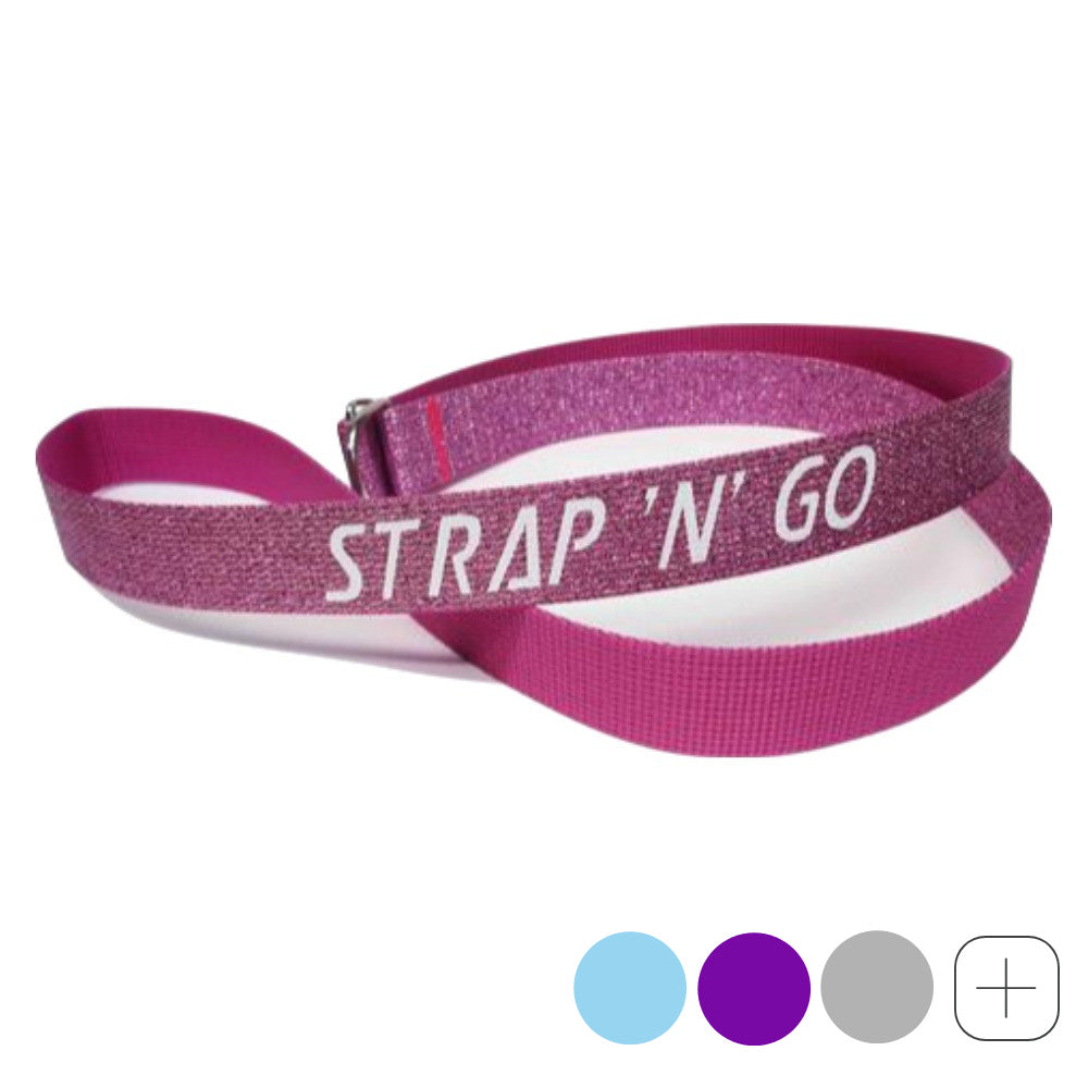 Strap'n'Go Glitter Skate Noose - Adjustable Skate Leash for Ice & Roller Skates - Perfect for Carrying, Organizing & Decorating Skates at Rinks, Parks & Home