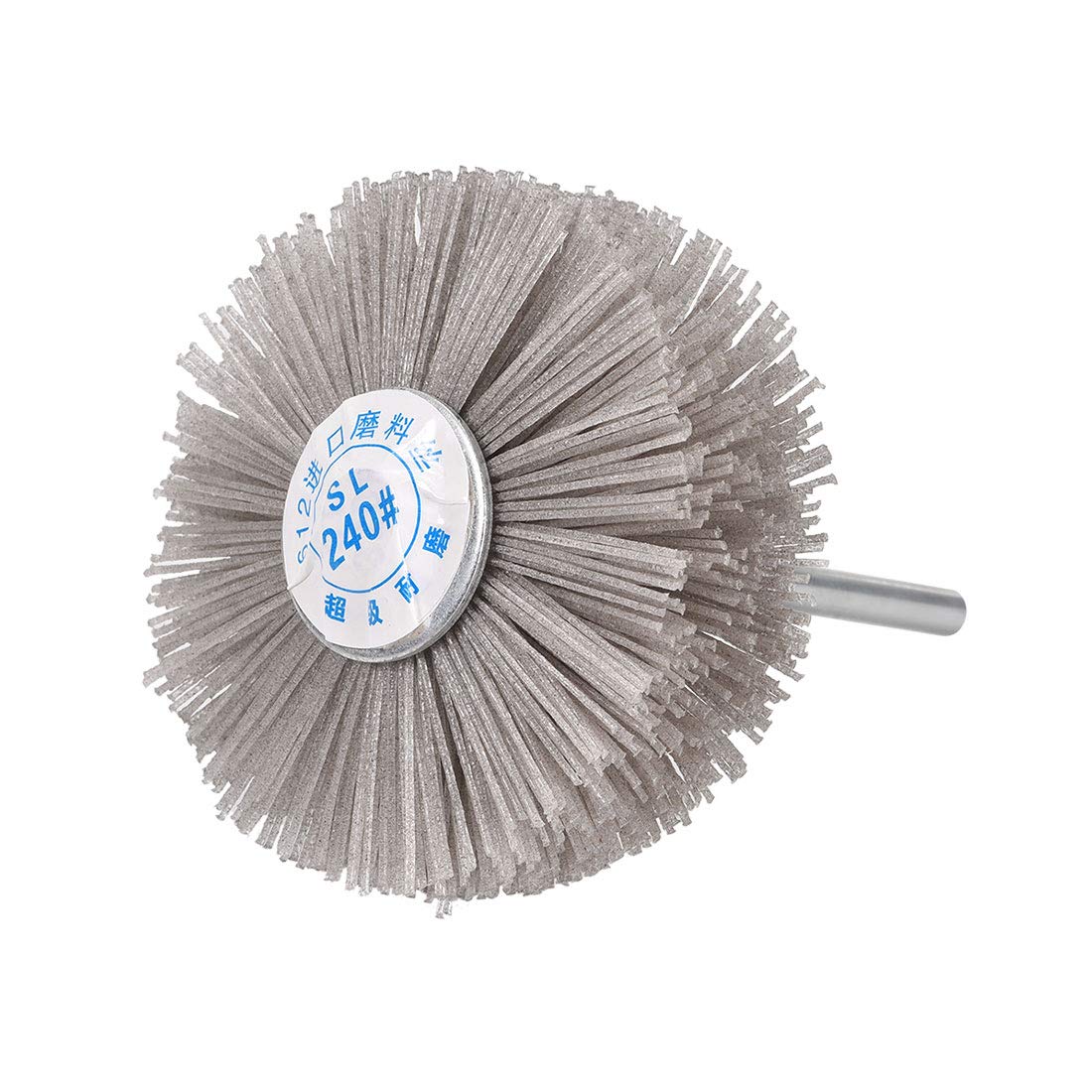 Abrasive Nylon Wheel Brush 240 Grit with 1/4 Inch Shank for Polishing Grinder - Perfect for Metal Finishing, Wood Sanding & Surface Preparation