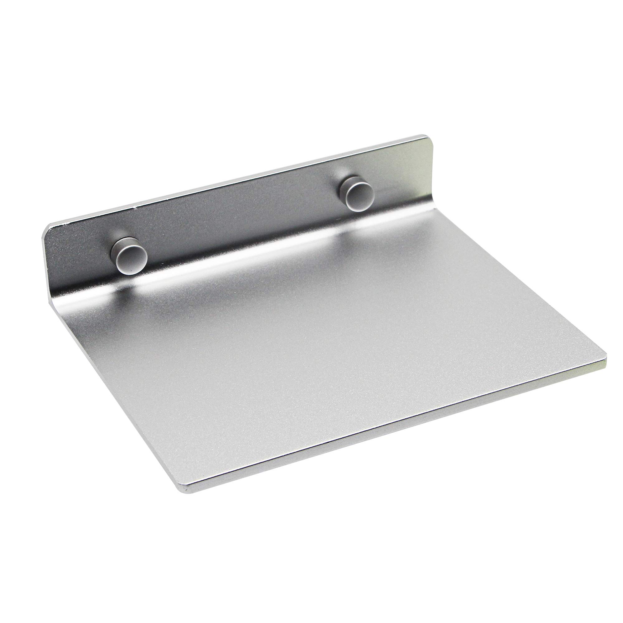 SinLoon 6 Inch Small Wall Mount Shelf - Flat Satin Aluminum Bathroom Organizer for Smartphone, Tablet, Toiletries & Small Speakers (Silver) | Space-Saving Storage Solution for Bathroom, Kitchen & Bedroom