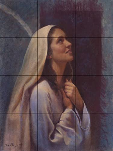 Del Parson Tile Mural Kitchen Backsplash - 'She Turned to Him' Artwork - Waterproof Peel & Stick Wall Decor for Home & Office - Perfect for Kitchen, Bathroom, Living Room & Dining Area