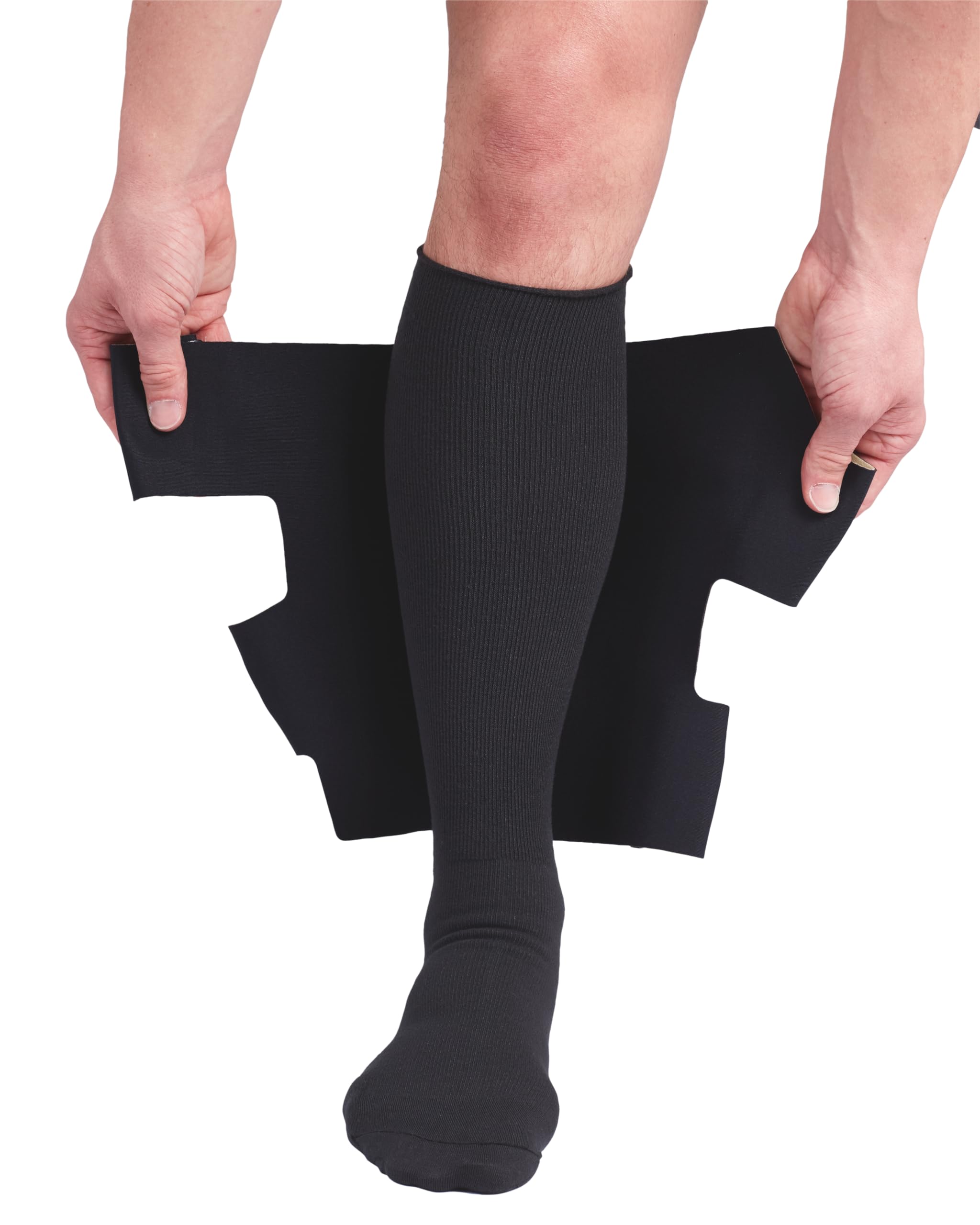 CircAid Juxtalite Lower Leg Compression System - Adjustable Compression Garment for Men & Women, Improves Leg Circulation, Works with Elastic Stockings, Medium/Short Size - Perfect for Travel, Post-Surgery Recovery & Varicose Vein Relief