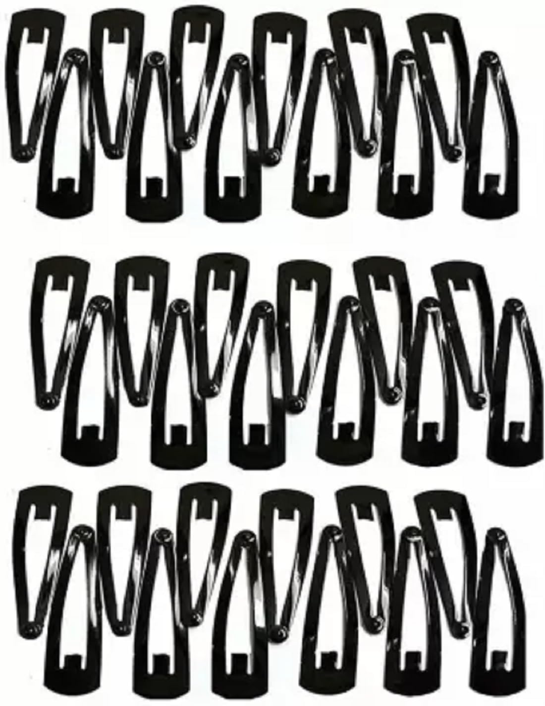 Premium Black Metal Tik-Tak Hair Clips for Women & Girls | Glossy Triangular Hair Clips for Women | Strong Hold Hair Accessories for Everyday, Office, Party & Special Occasions