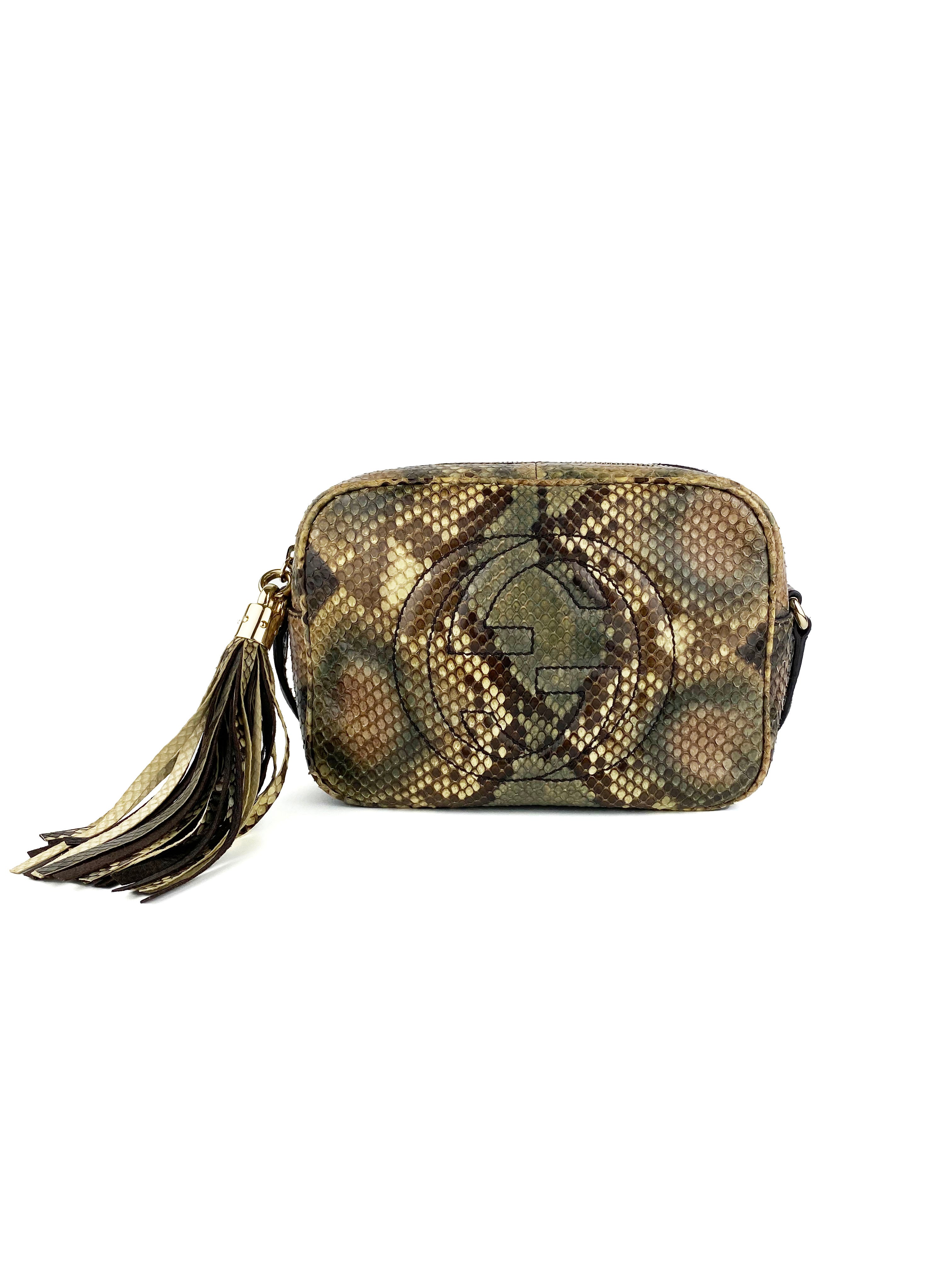 Authentic Gucci Snakeskin Small Soho Disco Crossbody Bag - Luxury Designer Handbag for Women, Perfect for Night Out, Party & Date Night