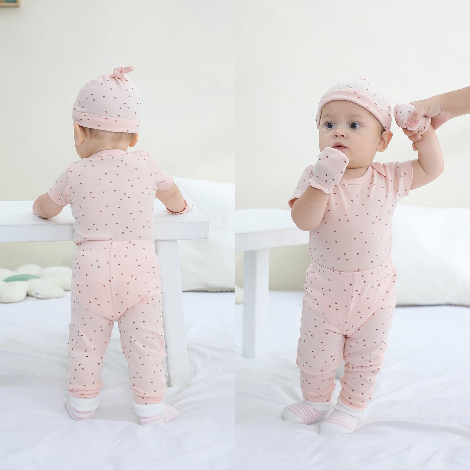 10-Piece Baby Bodysuit and Pant Set - Soft Cotton Newborn Clothes for Boys & Girls | Perfect for Everyday Wear, Gifts, and Photo Shoots