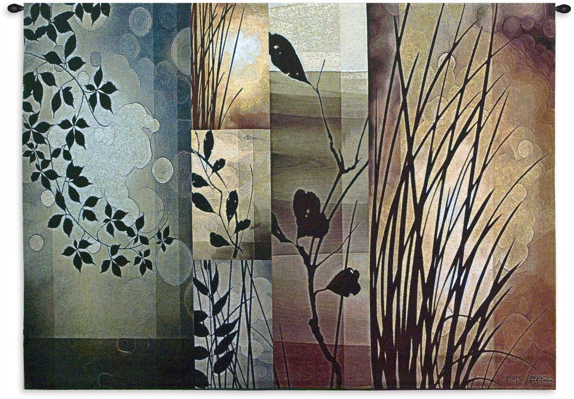 Edward Aparicio Autumnal Equinox Woven Tapestry Wall Art - 100% Cotton Handmade Hanging Decor in Warm Earth Tones (53x40 Inches) - Perfect for Living Room, Bedroom, or Boho Home Decor
