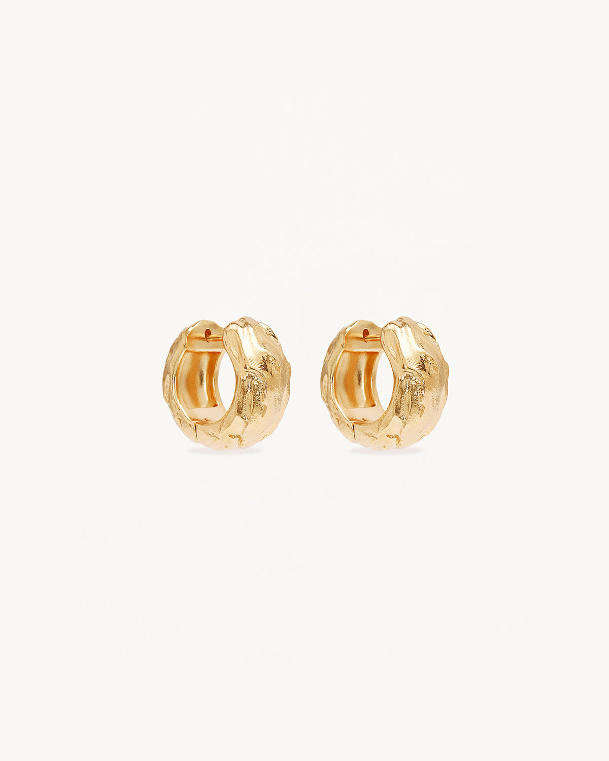 18K Gold Plated Drift Hoop Earrings for Women - Trendy Dainty Huggie Hoops - Perfect for Everyday Wear, Parties & Gifts