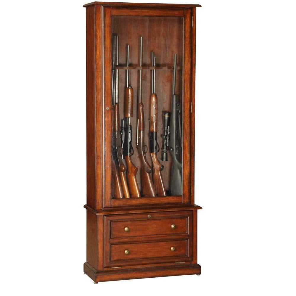 8 Gun Cabinet - Secure Firearm Storage for Rifles & Shotguns - Heavy Duty Steel Construction with Locking Mechanism - Perfect for Home, Office, or Hunting Cabin Safety
