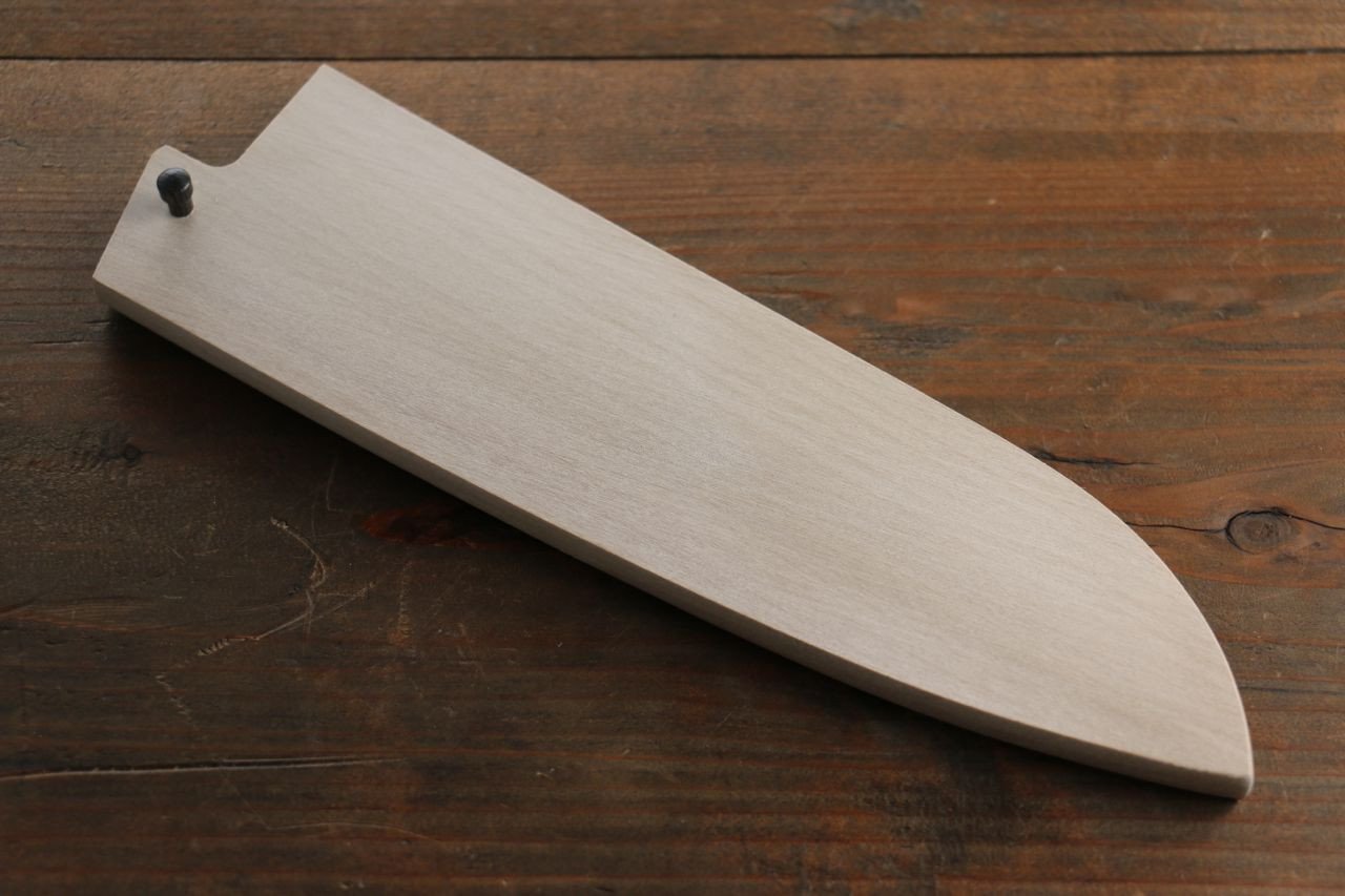Premium Magnolia Saya Sheath for 180mm Santoku Knife - Handcrafted Plywood Pin Protection - Perfect for Kitchen Storage, Travel & Japanese Knife Enthusiasts