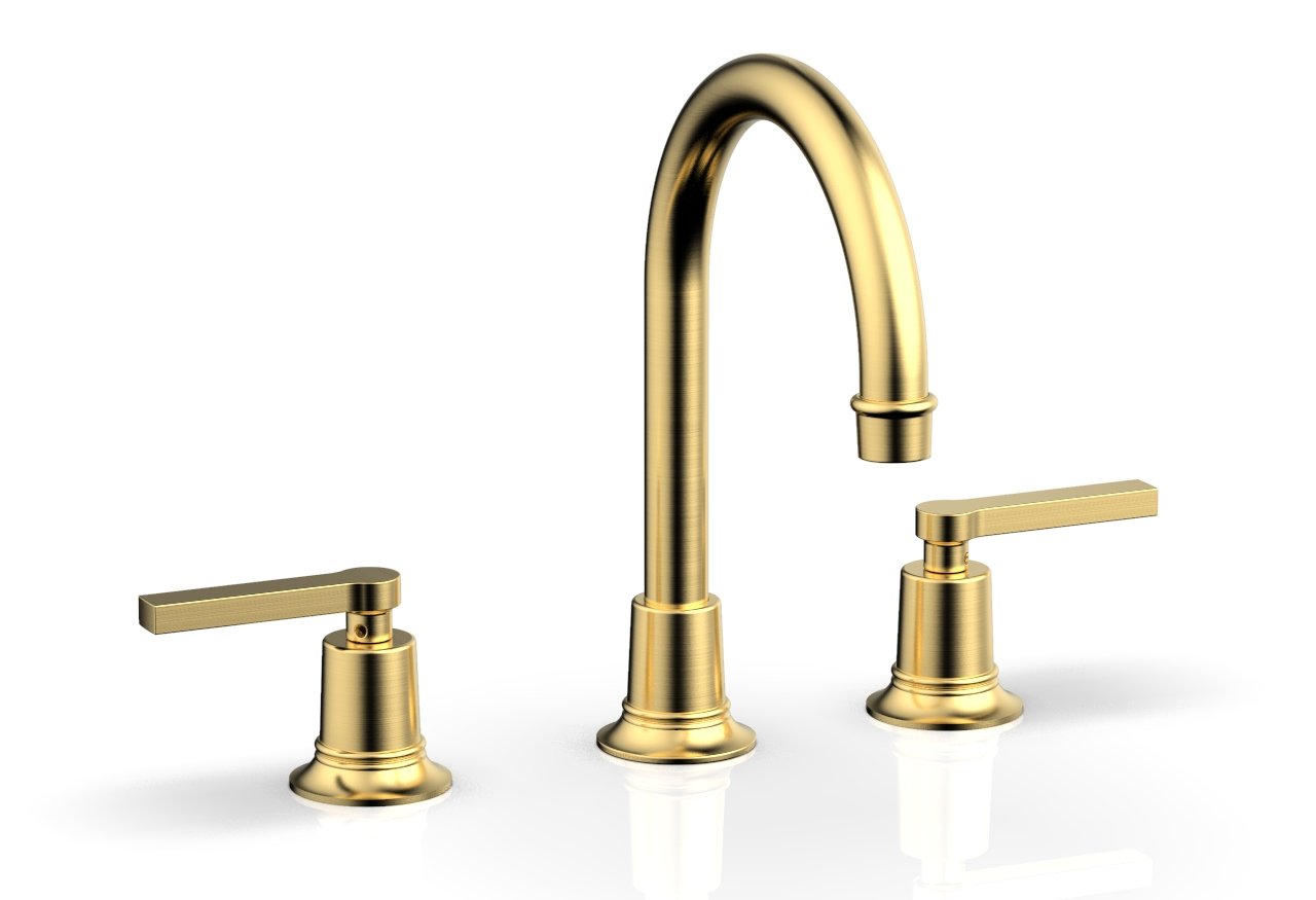 HEX MODERN Widespread Bathroom Faucet with Lever Handles - Model 501 04 - Perfect for Contemporary Vanities and Powder Rooms