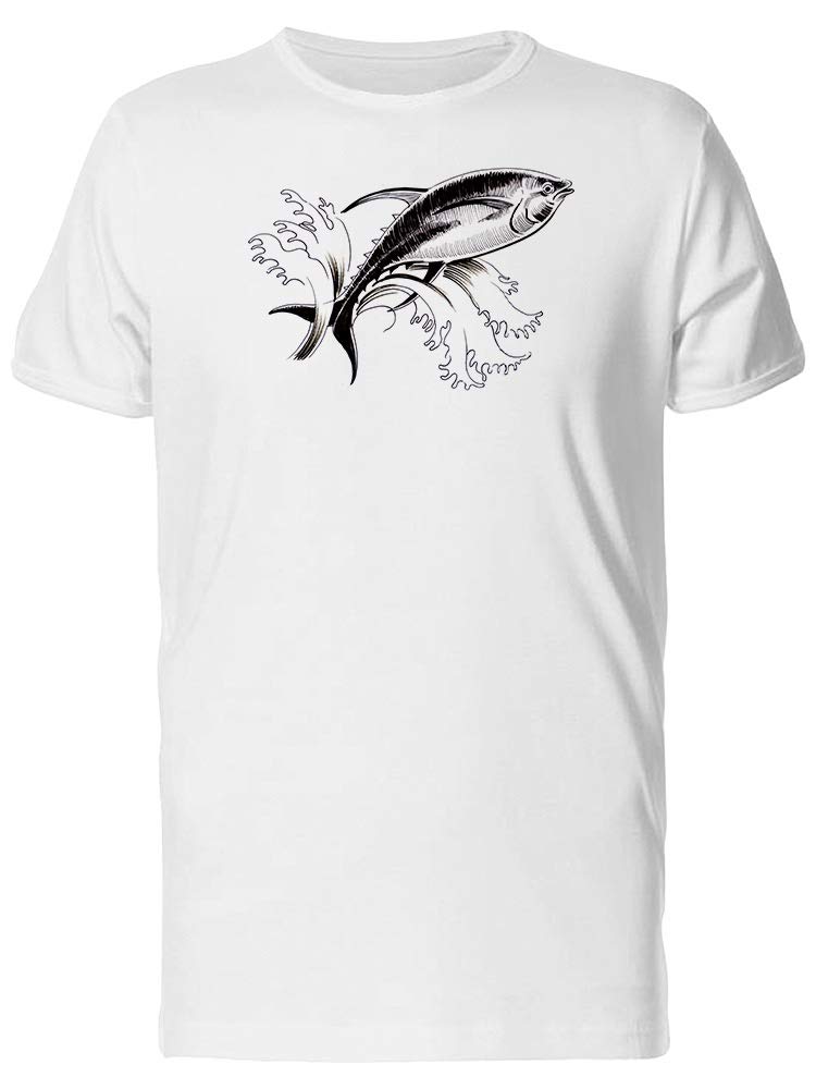 Cool Tuna Sketch Graphic T-Shirt for Men - Casual Streetwear Tee for Summer Outfits & Beach Vacations