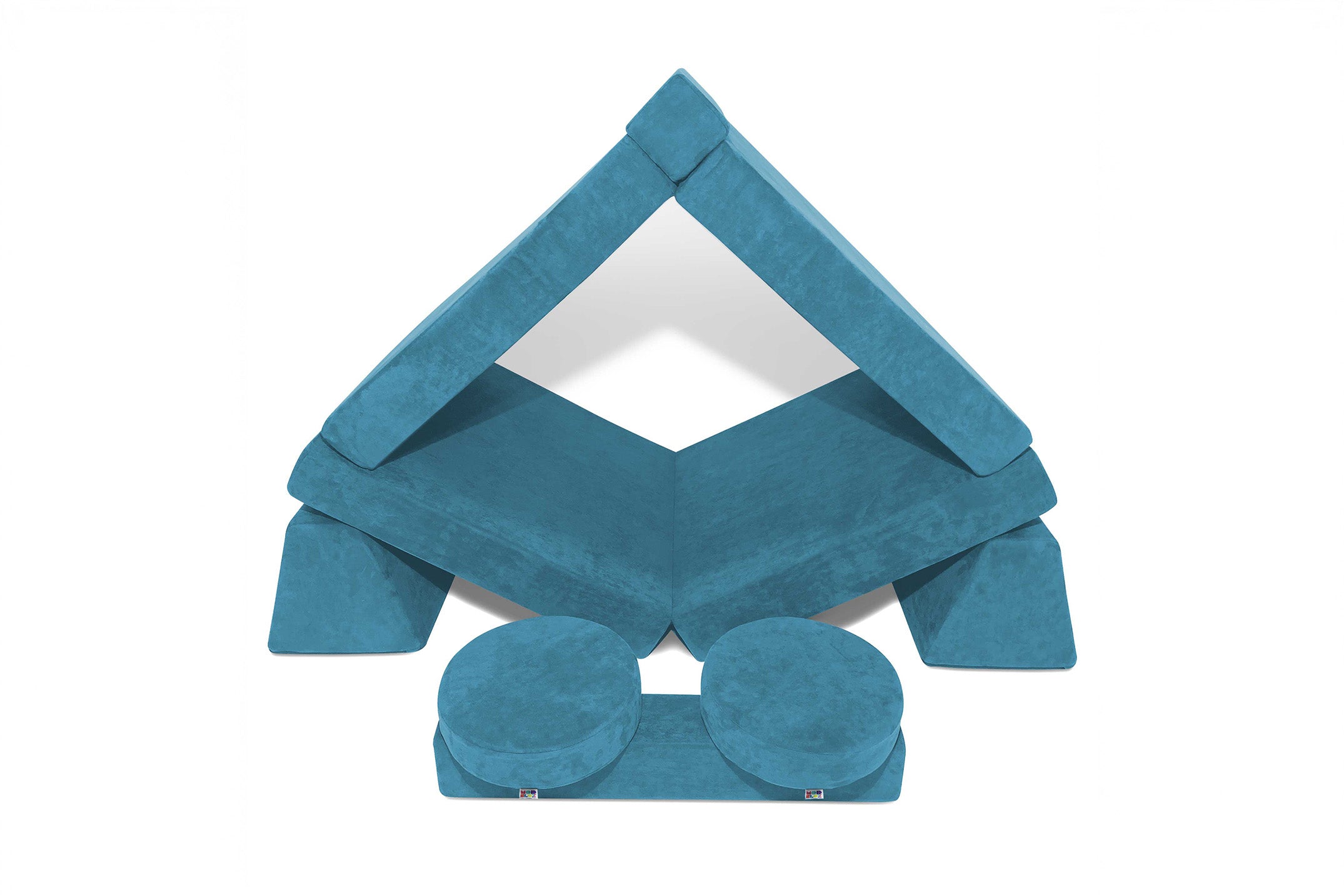 10-Piece Soft Modular Microsuede Foam Kids Play Couch Set - Durable & Washable for Playroom, Bedroom, or Living Room - Perfect for Toddlers & Children's Indoor Playtime, Reading Nook, or Nap Space