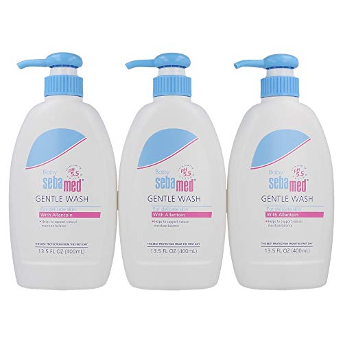 SEBAMED Baby Gentle Wash Extra Soft - Ultra Mild Hydrating Cleanser for Delicate Skin - 13.5 fl oz (400mL) - Pack of 3 - Tear-Free & pH Balanced - Perfect for Daily Bath Time & Newborn Care