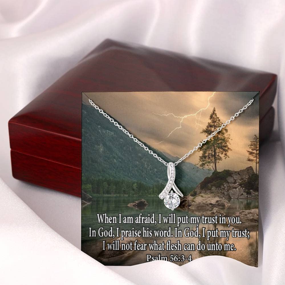 Trust in You Bible Verse Pendant - Inspirational Christian Gift for Sympathy & Love