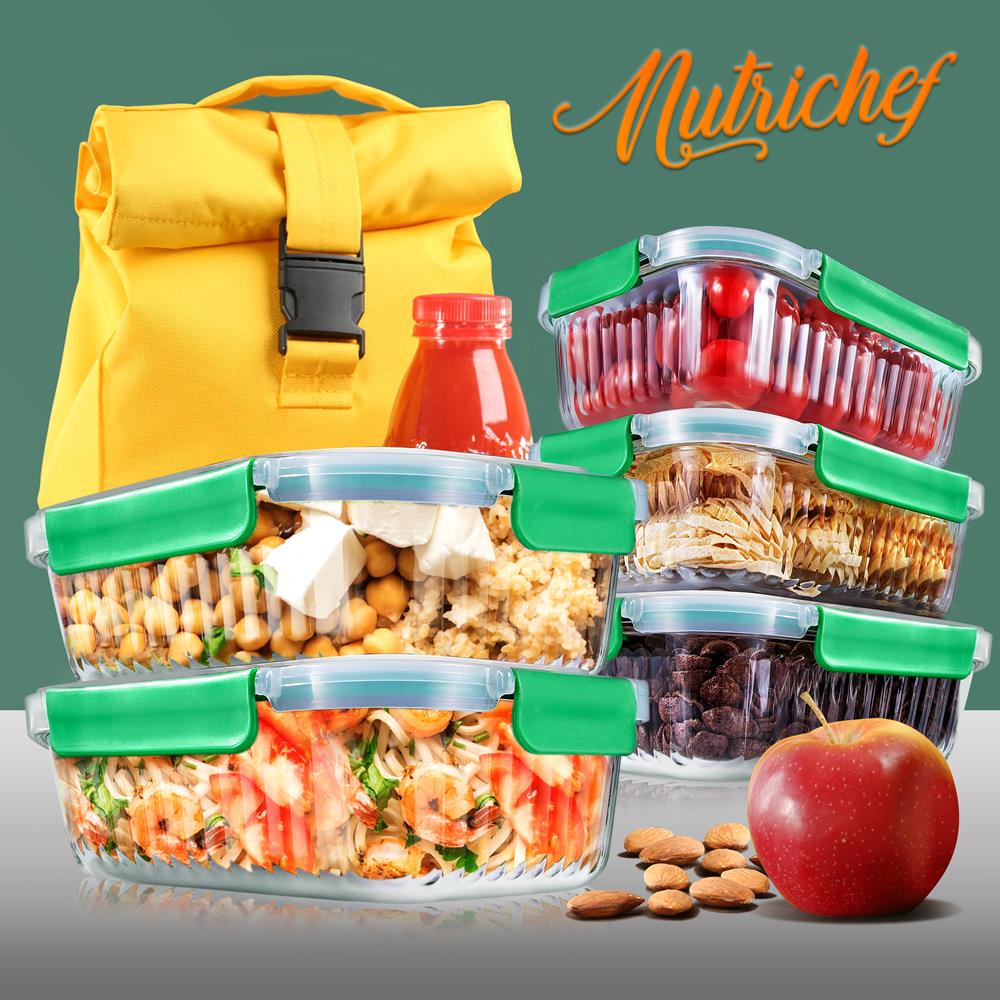 Premium High Borosilicate Glass Food Storage Containers - Airtight, Microwave & Oven Safe, BPA-Free - Perfect for Meal Prep, Leftovers & Kitchen Organization