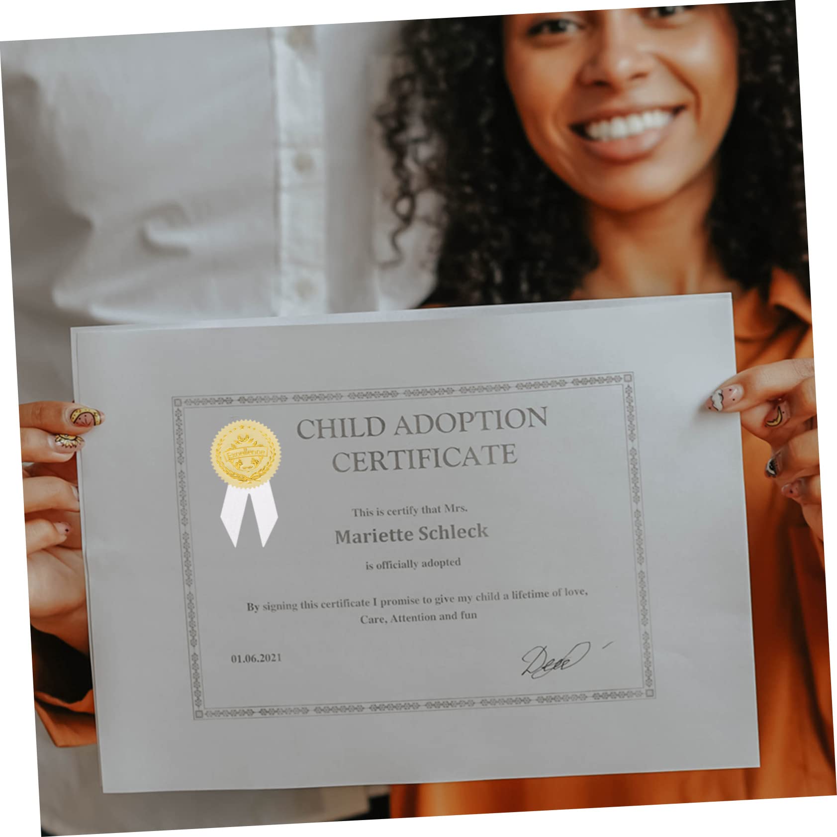 Graduation Stickers & Ribbon - Red Commendation Envelopes for Adults - Award Ceremony & School Events