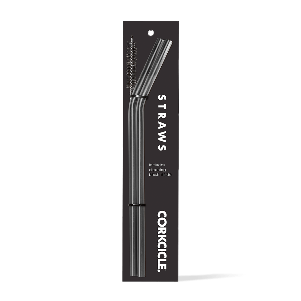 Insulated Stainless Steel Tumbler Straws 2 Pack - Reusable Drinking Straws for Smoothies, Iced Coffee & Cold Beverages at Home, Office or Travel