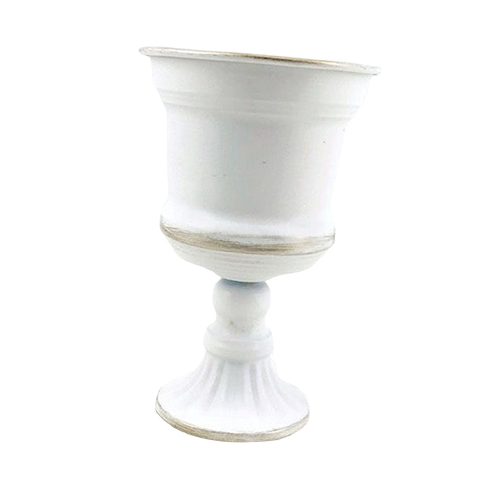 Baoblaze Metal Flower Vase - Elegant White Artificial Flower Holder for Home Decor, Wedding Centerpieces & Tabletop Arrangements | Perfect for Dining Tables, Living Room Decor & Special Events