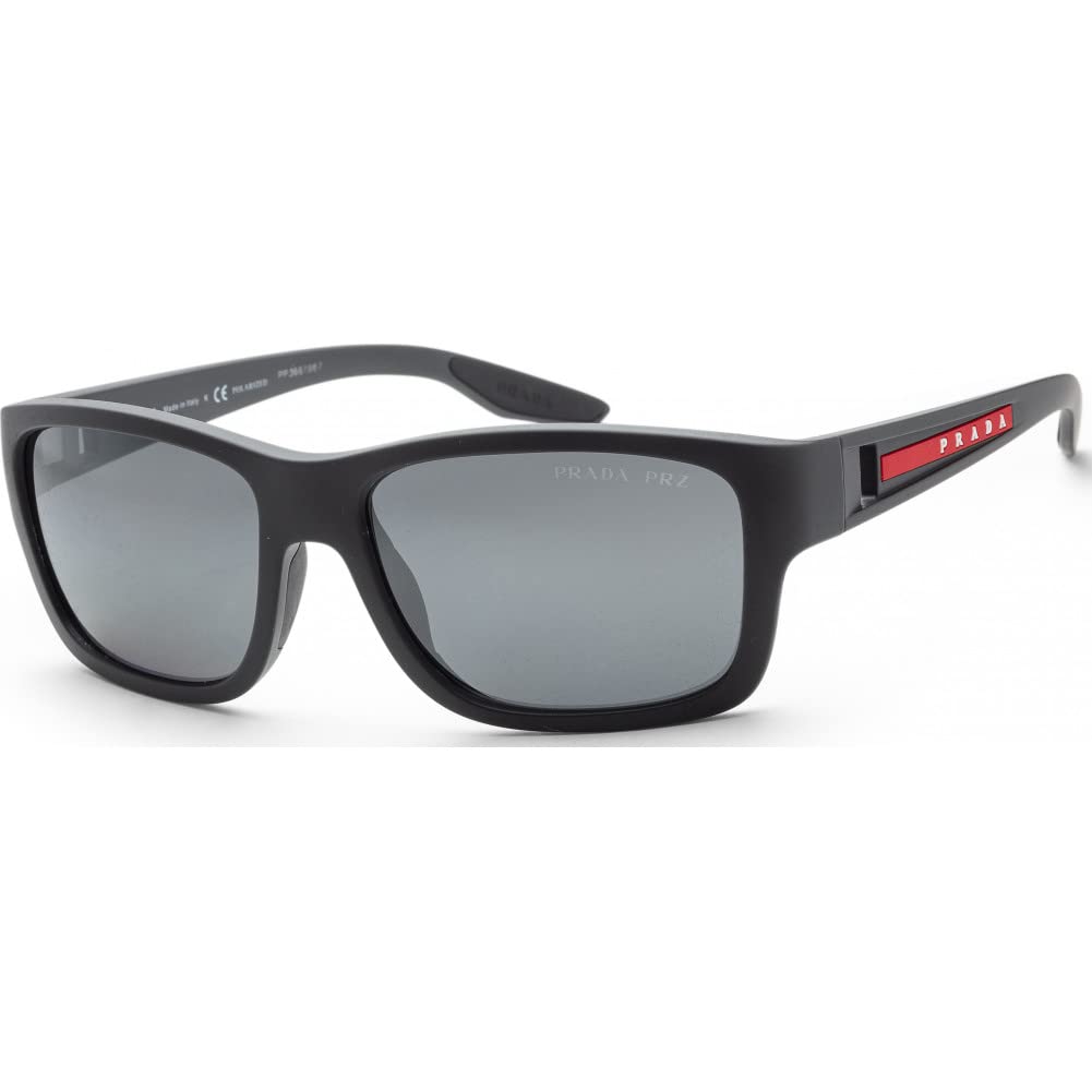 Prada Women's Sporty Rectangular Sunglasses - UV Protection Polarized Fashion Shades for Women - Perfect for Driving, Beach & Outdoor Activities