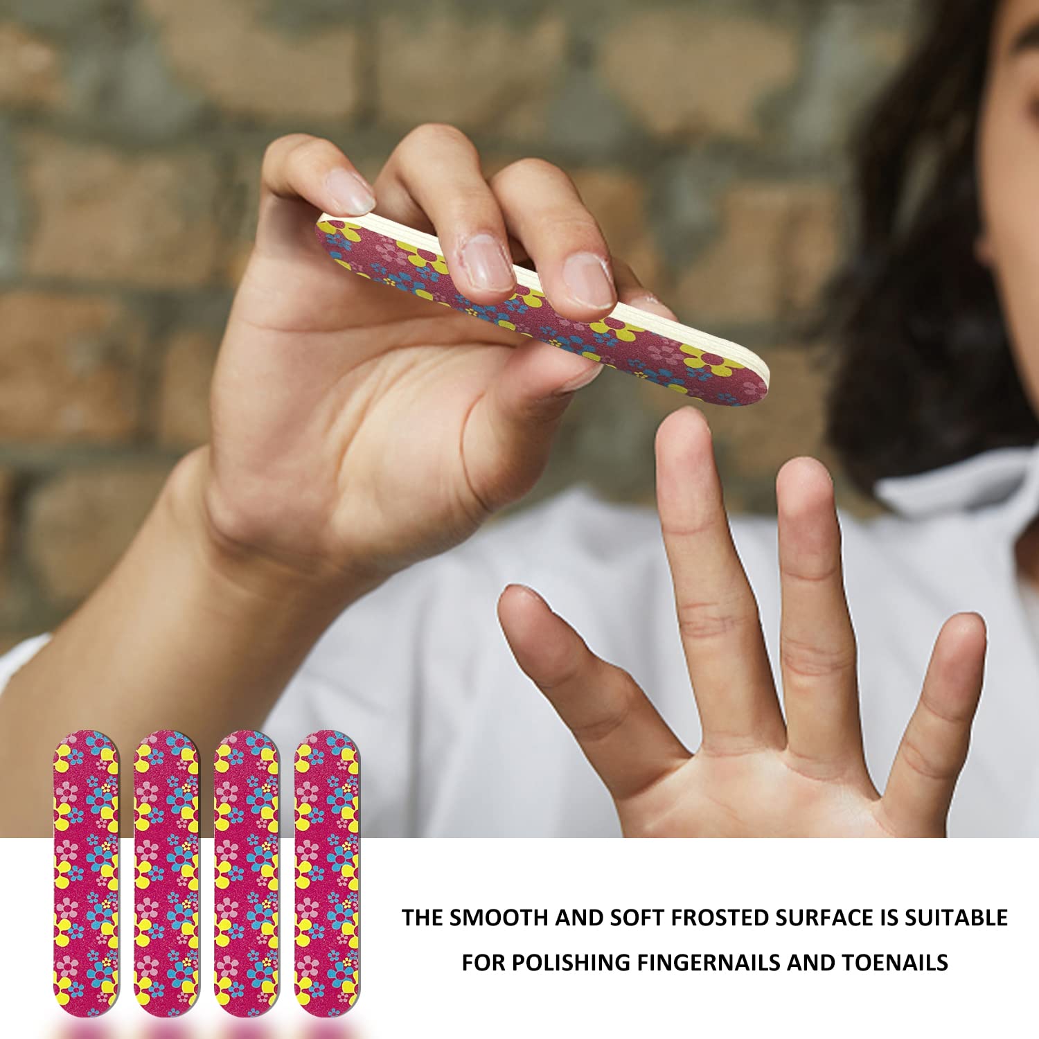 288PCS Frosted Ballet Press On Nails with 4 Sheets Jelly Glue & 4 Double-Sided Nail Files - DIY Full Coverage False Nails Almond Shaped Tips for Manicure, Parties, Weddings & Special Occasions