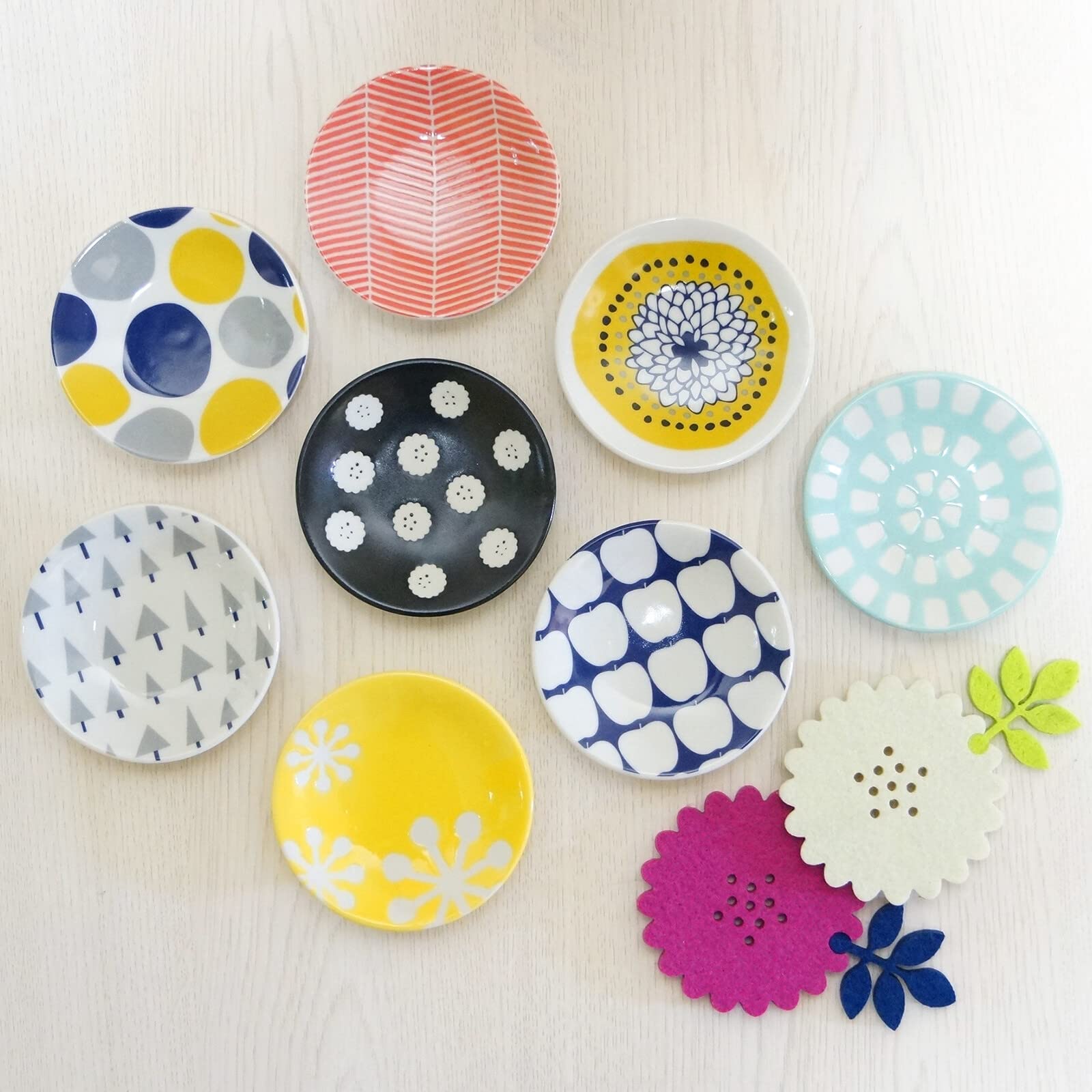 Premium Japanese Ceramic Appetizer Plates - Elegant Small Dessert Plates Set of 8 with Gift Box for Cake, Snacks & Hors d'oeuvres | Perfect for Family Dinners, Parties & Holiday Entertaining